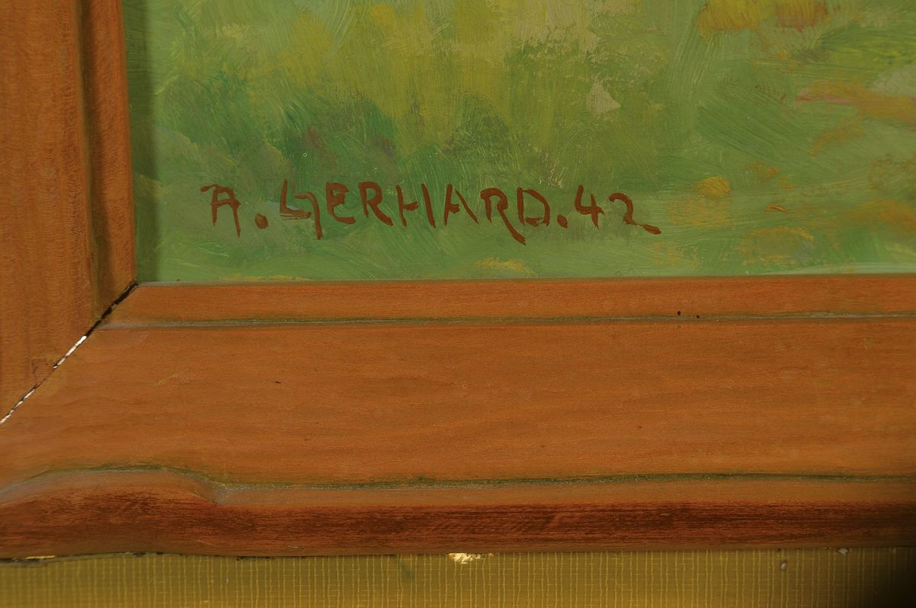 Detail a: Adolf Gerhard, 1910-1975, Mainzer Maler und Bildhauer, 1926-32 Studium an der Kunstgewerbeschule Mainz, 1940-44 Studium an der Städelschule ...
