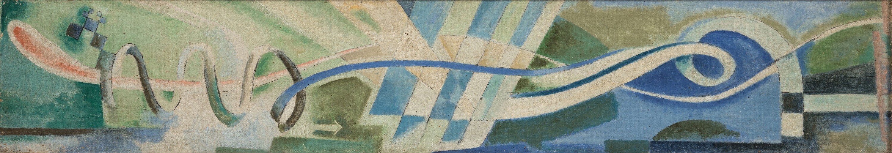 Kurt Scheele, 1905 Frankfurt - 1944 Smolensk, , Zuschreibung, "Ablauf", Öl/Lwd, verso rückseitig bezeichnet Kurt Scheele, 1932, Ablauf, ...
