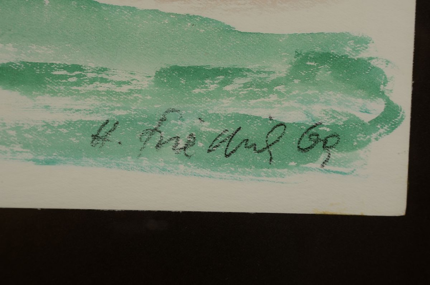 Detail a: Heinz Friedrich, 1924-2018 Schwetzingen, Häuseransicht, Aquarell rechts unten signiert und datiert (19)69, links u.bezeichnet , unter Glas gerahmt, ...