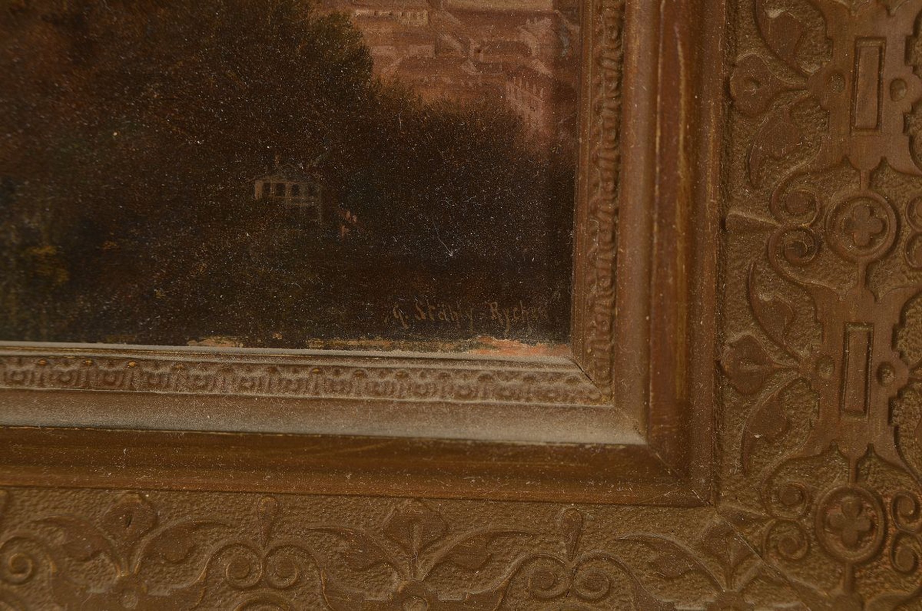 Detail a: Gottfried Stähly-Rychen, 1840-1920, oftmals als Pseudonym in Zusammenhang gebracht mit dem Österreicher Hubert Sattler (1817-1904), hier: ...