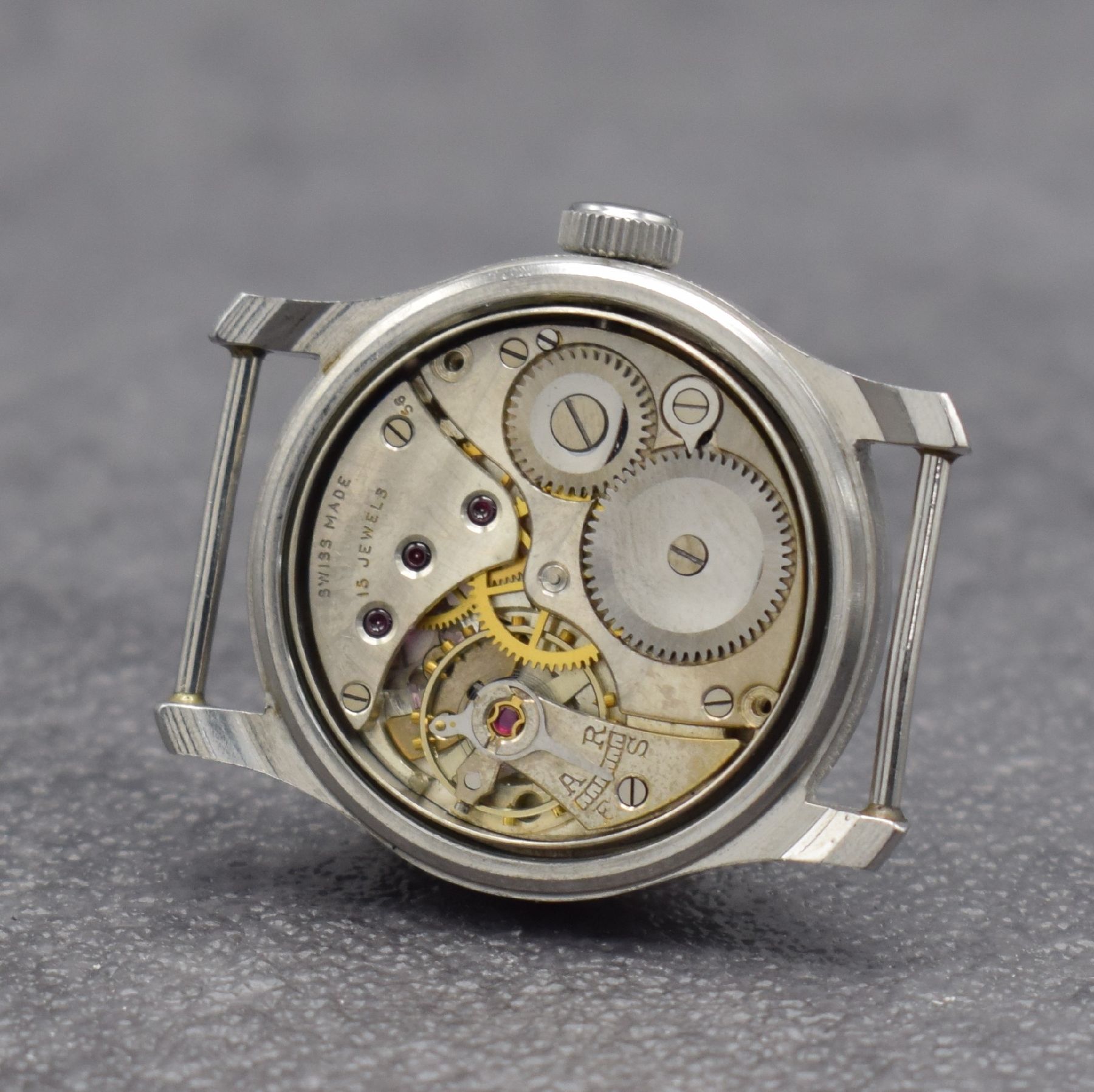 Detail f: Konvolut 4 Armbanduhren, 2 x Revue-Sport, 1 x Mido, 1 x Rotary, alle Schweiz um 1940/50, Revue 1 x Geh. verschr., 1 x Boden aufgedr.,, silb. ...