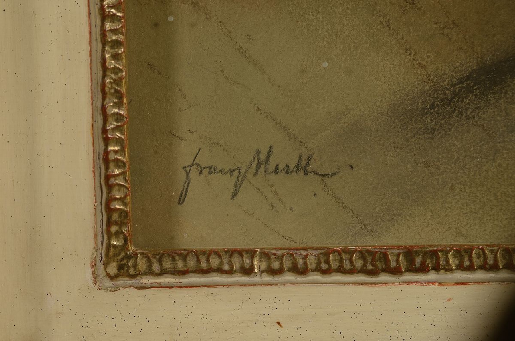 Detail a: Franz Huth, 1876 Pößneck-1970 Weimar, Schillerzimmer in Bauerbach, Pastell auf Papier, links unten signiert, ca. 41x29cm, u. Gl., R., 50x37cm