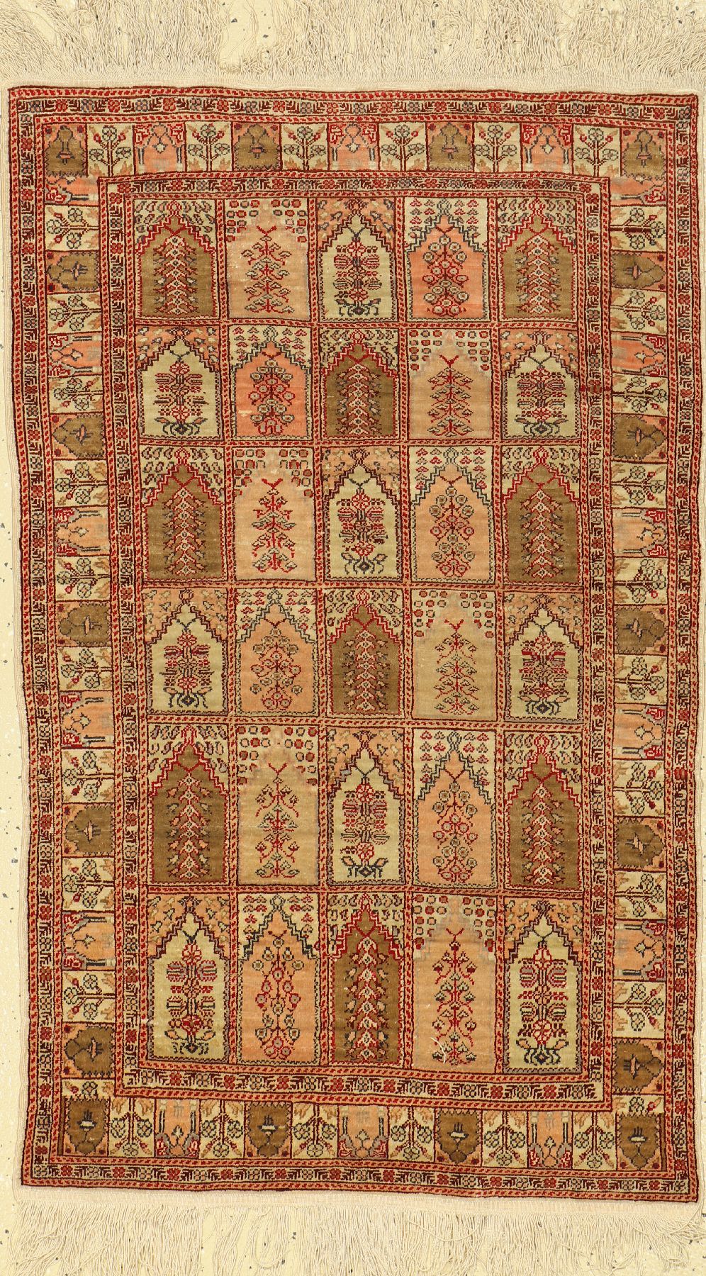 Kayseri, Türkei, ca. 50 Jahre, reine Naturseide, ca. 107 x 66 cm, EHZ: 2