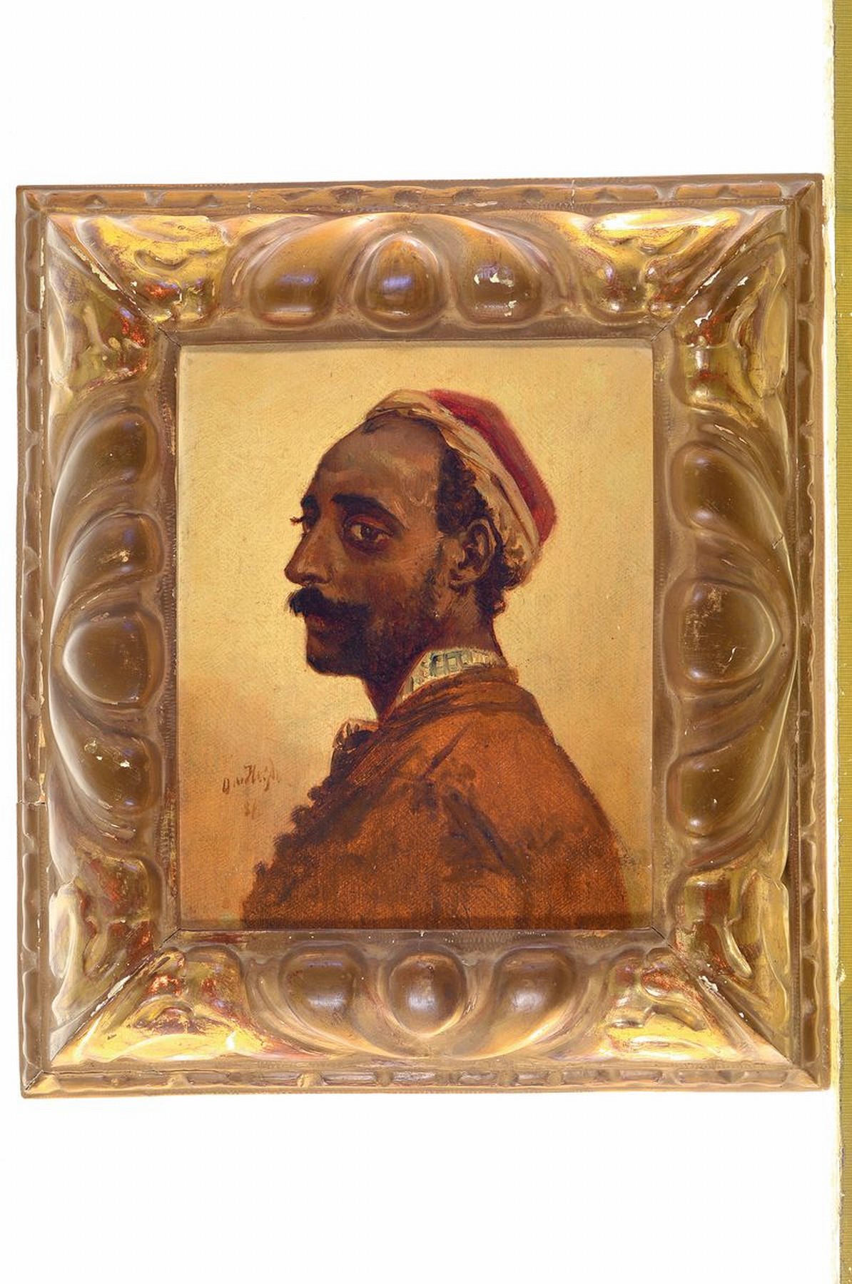 Detail k: Otto Johann Heinrich Heyden, 1820 Ducherow/Vorpommern-1897 Göttingen, Studium an der Akademie Berlin, hier: Porträt eines orientalischen Herrn, ...