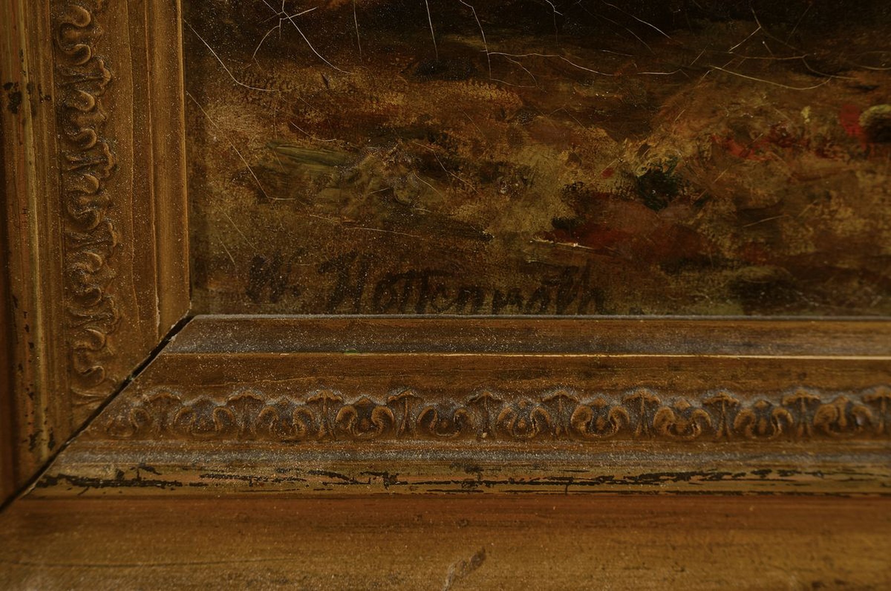 Detail a: Woldemar Hottenroth, 1802 Blasewitz-1894 Wachwitz, Studium an der Akademie Dresden, gilt zusammen mit seinem Bruder Edmund als typische Vertreter der ...
