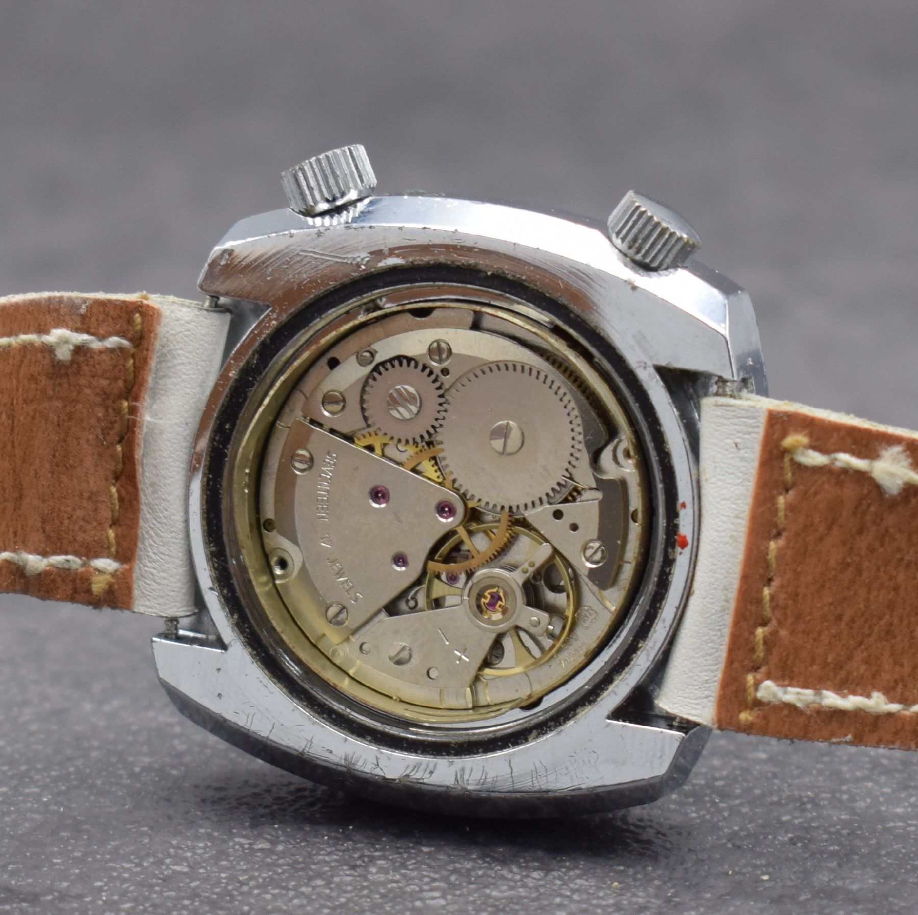 Detail m: Konvolut 3 Armbanduhren, alle Schweiz/Deutschland um 1970, alle in verchr. Metallgeh. m. Edelstahlböden, 1 x America Digital, Automatik, digitale ...