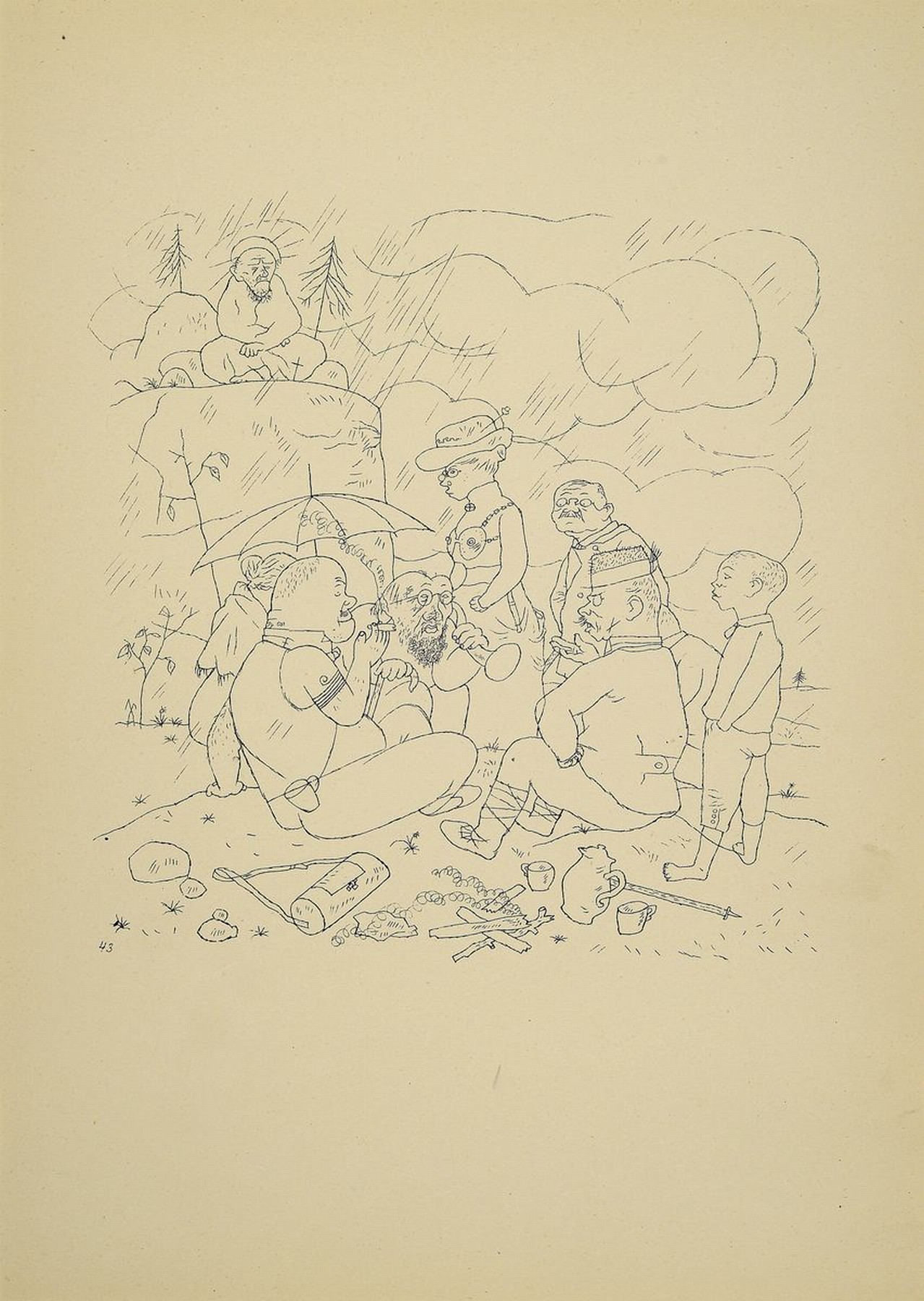 George Grosz, 1893-1959, Konvolut aus 4 Werken, Veröffentlichung -Ecce Homo-, Drucker/Verlag: Malik-Verlag, Berlin 1923, je unter PP, l. gebrsp., je ...