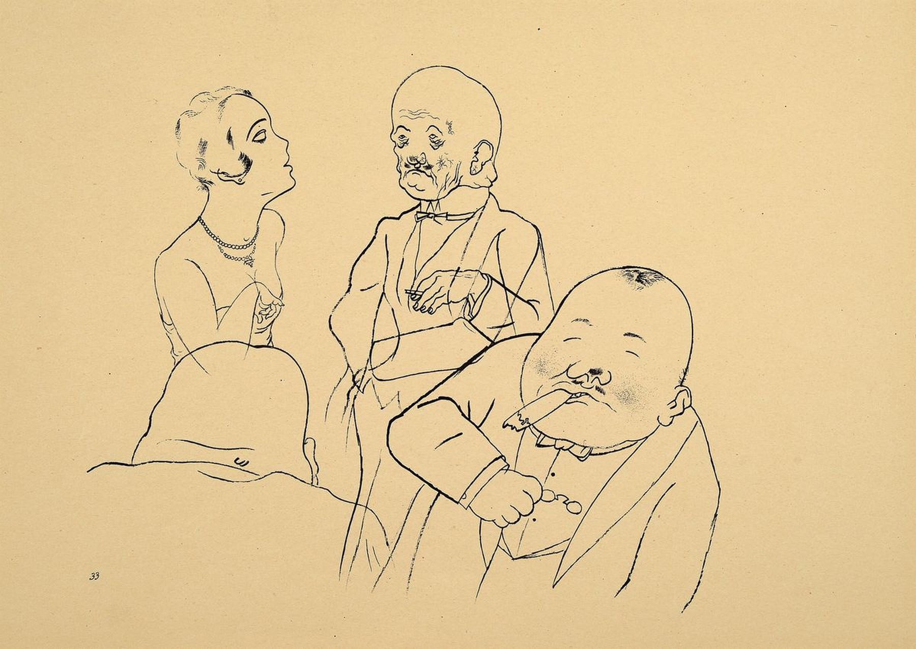 Detail b: George Grosz, 1893-1959, Konvolut aus 4 Werken, Veröffentlichung -Ecce Homo-, Drucker/Verlag: Malik-Verlag, Berlin 1923, je unter PP, l. gebrsp., je ...