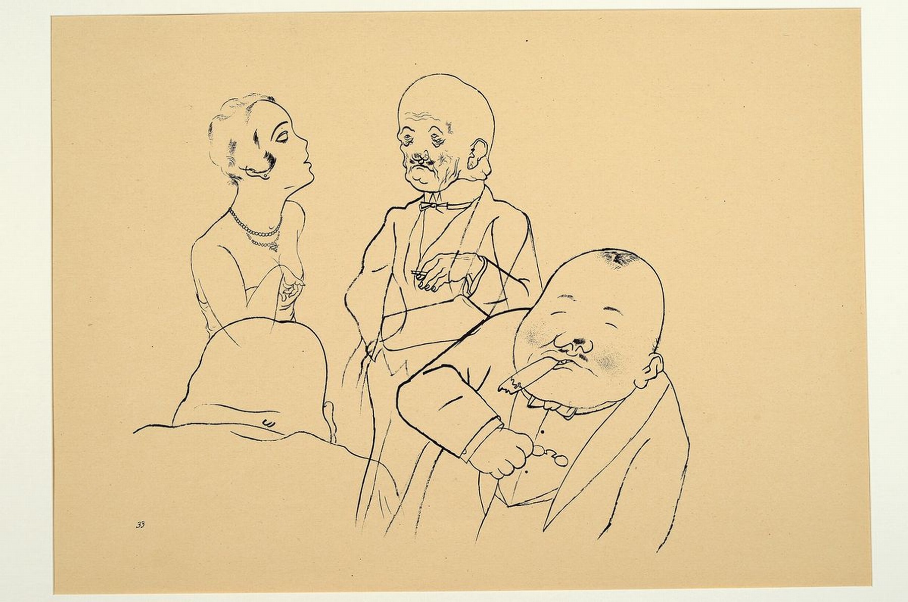 Detail m: George Grosz, 1893-1959, Konvolut aus 4 Werken, Veröffentlichung -Ecce Homo-, Drucker/Verlag: Malik-Verlag, Berlin 1923, je unter PP, l. gebrsp., je ...