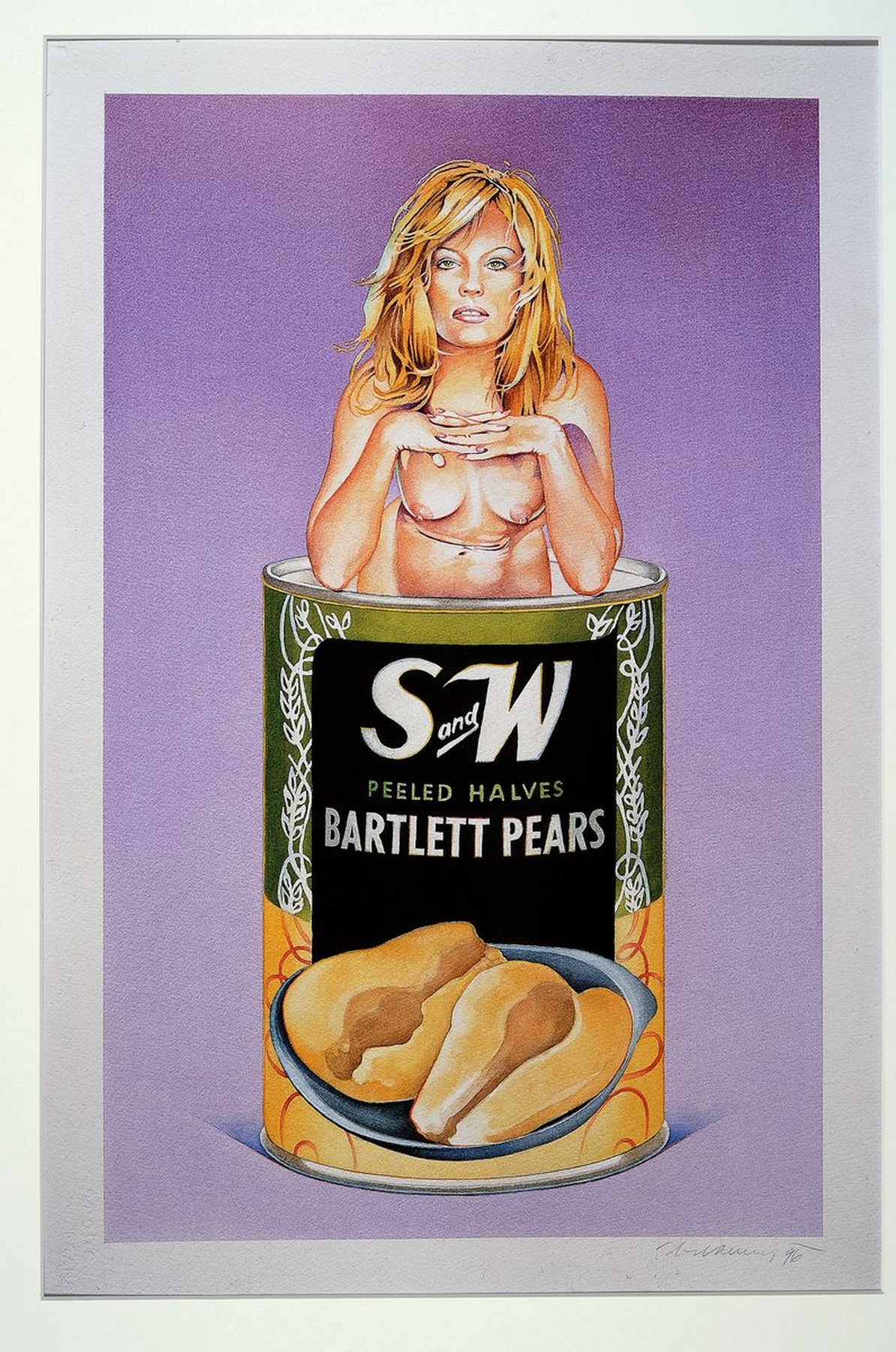 Detail k: Mel Ramos, 1935-2018, "Barletts Pair", Farboffset-Lithografie, Drucker/Verlag: teNeuespublishing Company 2004, PP, Motiv ca. 54x74 cm, ...