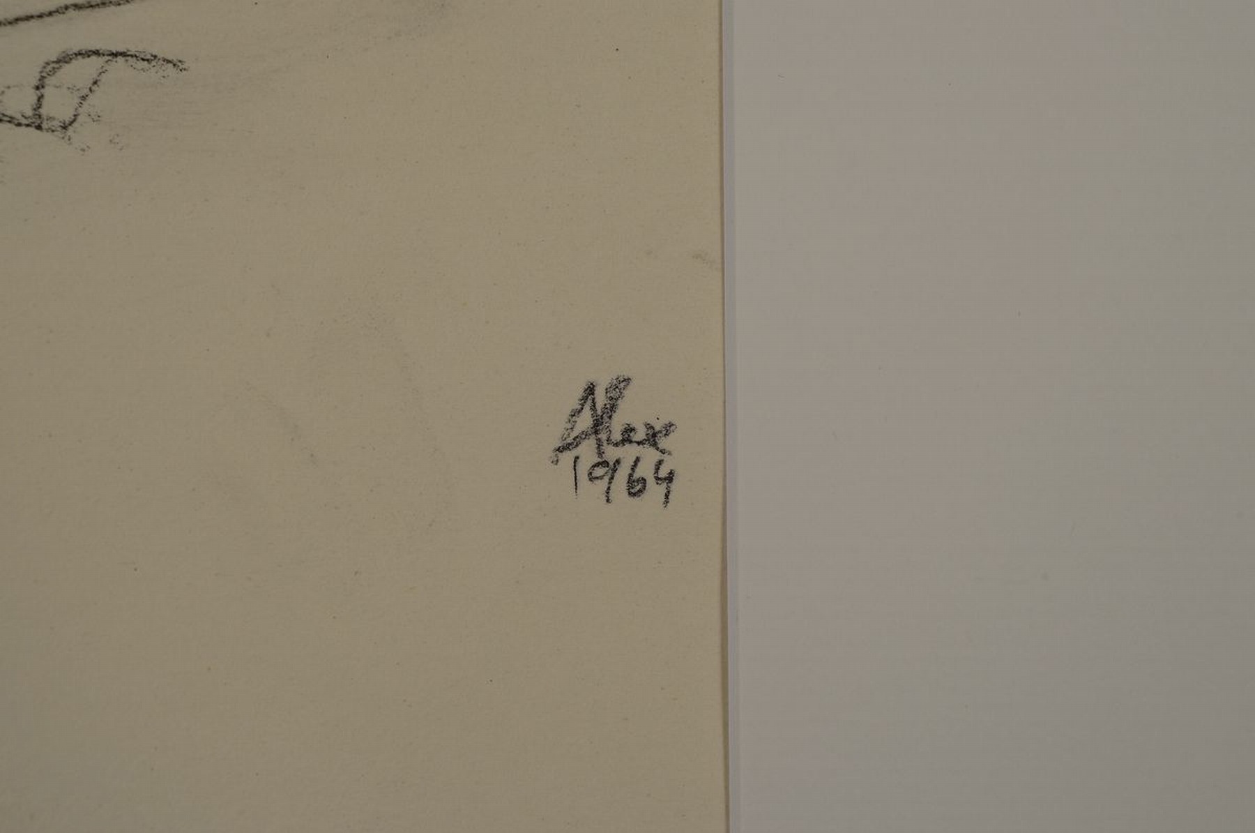 Detail a: Alexander Szekely, 1901-1968, "La dolce Vita ", Kreidezeichnung, handsign., dat. 1964, PP, Motiv ca. 30x20 cm, gesamt ca. 49,5x39,5 cm