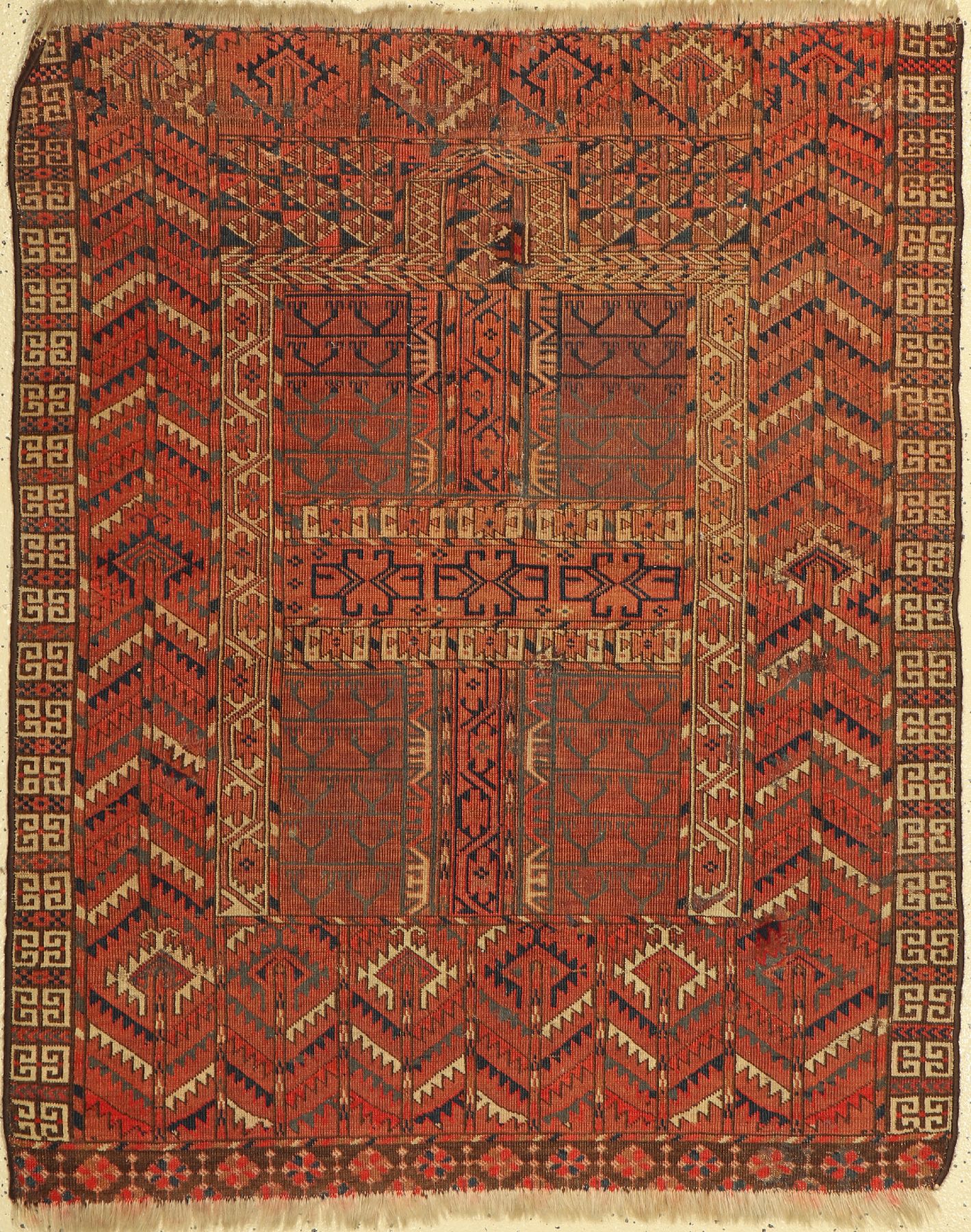 Tekke Engsi antik, Turkmenistan, um 1900, Wolle auf Wolle, ca. 130 x 106 cm, EHZ: 4