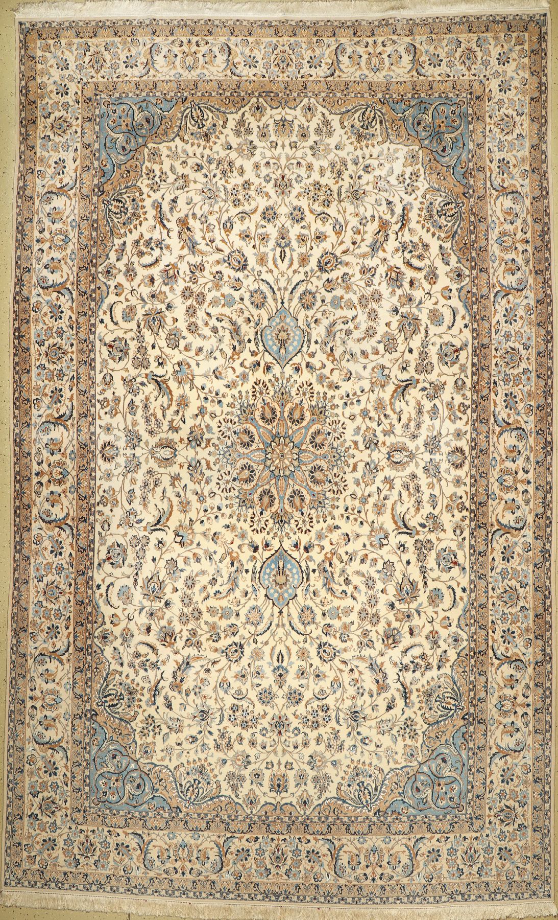 Nain fein(9 La), Persien, ca. 50 Jahre, Korkwolle mit Seide, ca. 480 x 295 cm, EHZ: 2