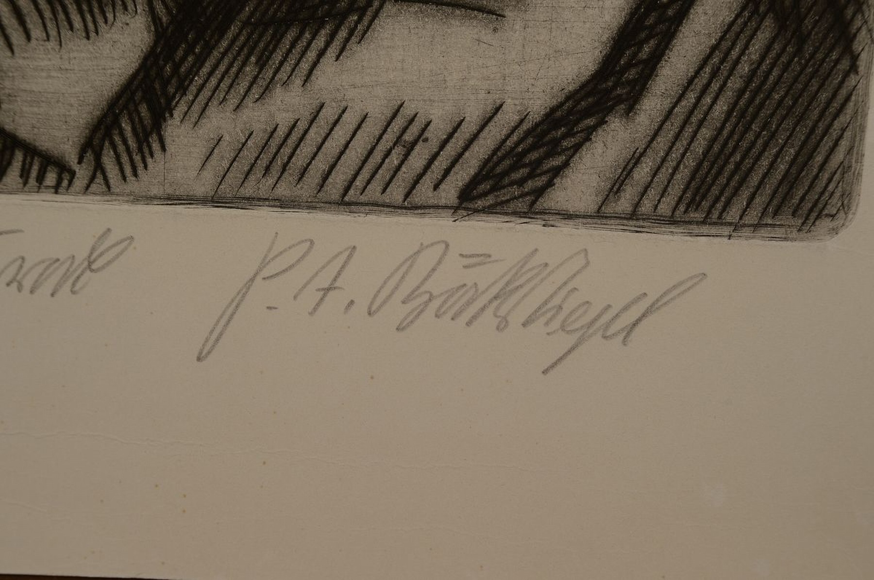 Detail a: Peter August Böckstiegel, 1889 Arrode/Werther-1951 ebenda, Studium an der Dresdener Akademie, Mitbegründer der Dresdener Sezession, hier Porträt ...
