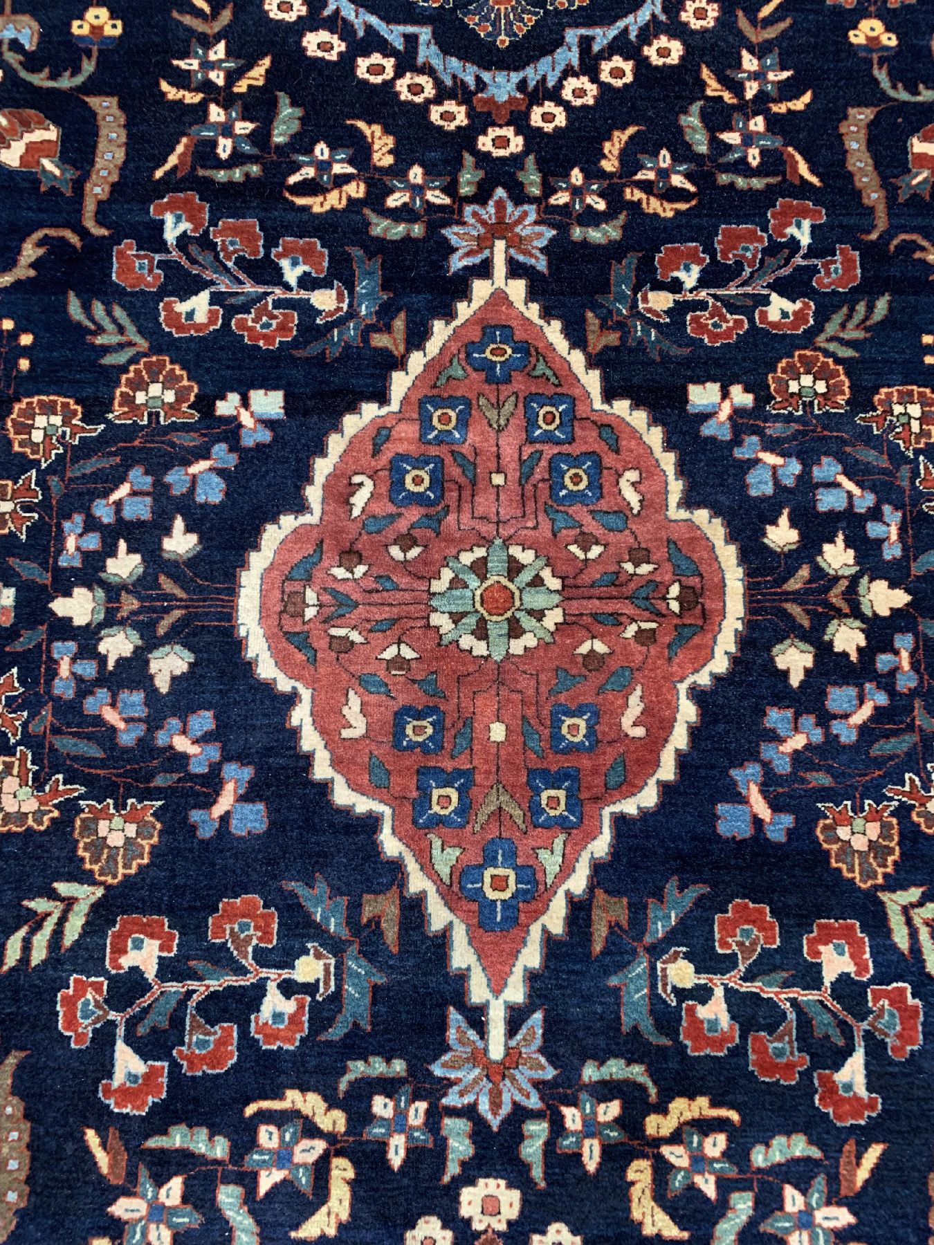 Detail d: Antiker feiner Farahan, Persien, Ende 19 Jhd, Korkwolle geknüpft auf Baumwolle, ca. 366 x 261 cm, EHZ: 2-3