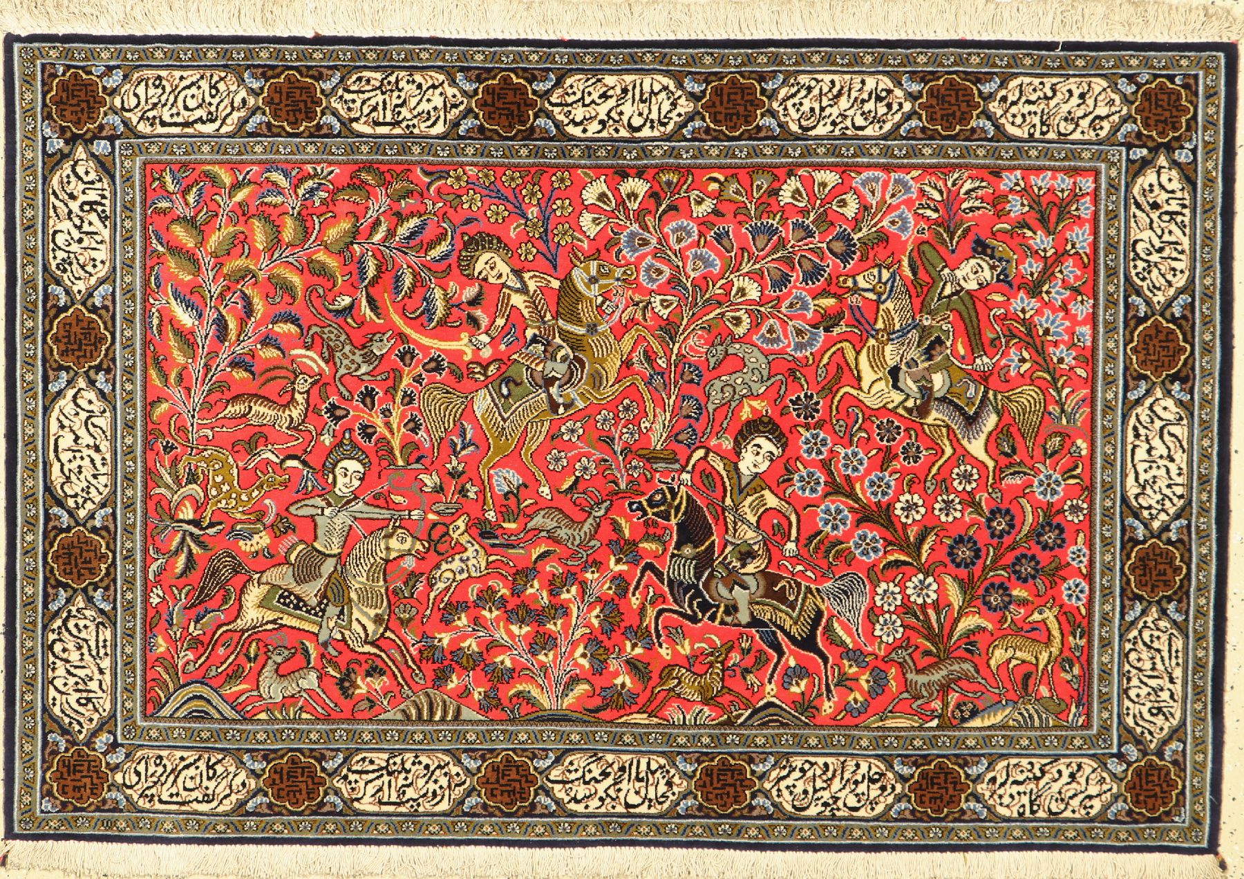 Ghom Kork, Persien, ca. 50 Jahre, Korkwollemit Seide, ca. 160 x 105 cm, EHZ: 2