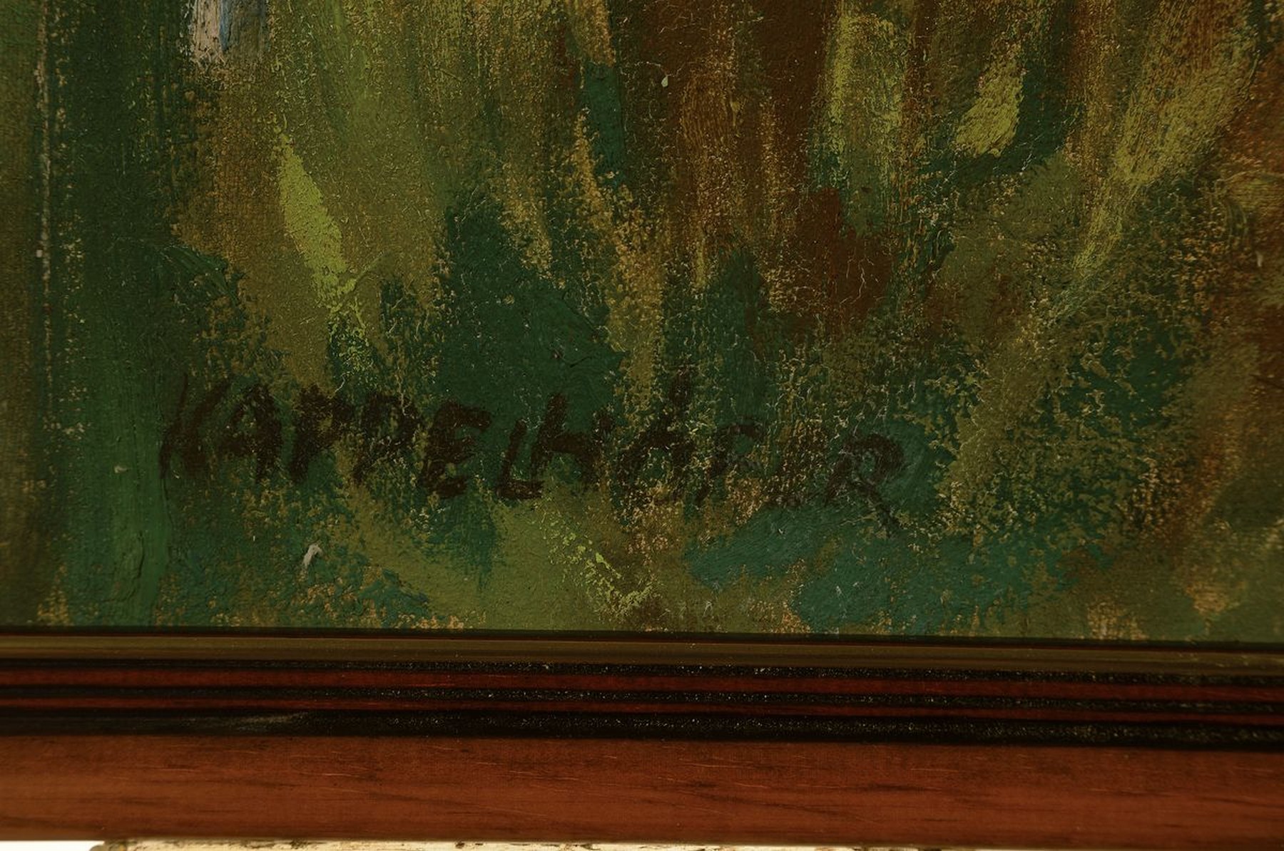 Detail a: Karl Josef Kappelhöfer, geb. 1871 Frankenthal, Blick auf Landau in der Pfalz, im Hintergrund die Stiftskirche, vorne der Weißquartierplatz, ...