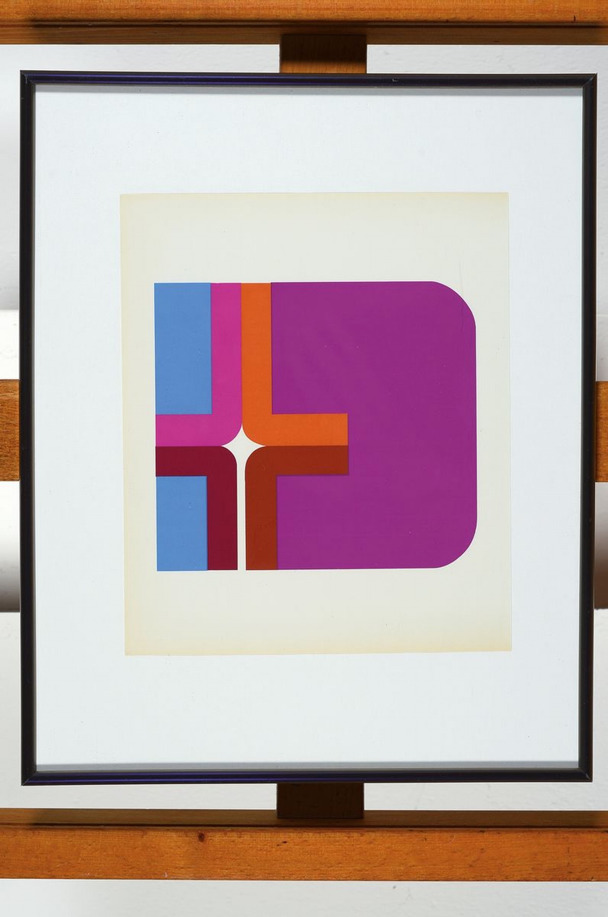 Detail k: Karl Pfahler, 1926-2002, Abstrakte Komposition, Farbsiebdruck, ca. 19x19cm, u.Gl., R. ca. 35x28cm