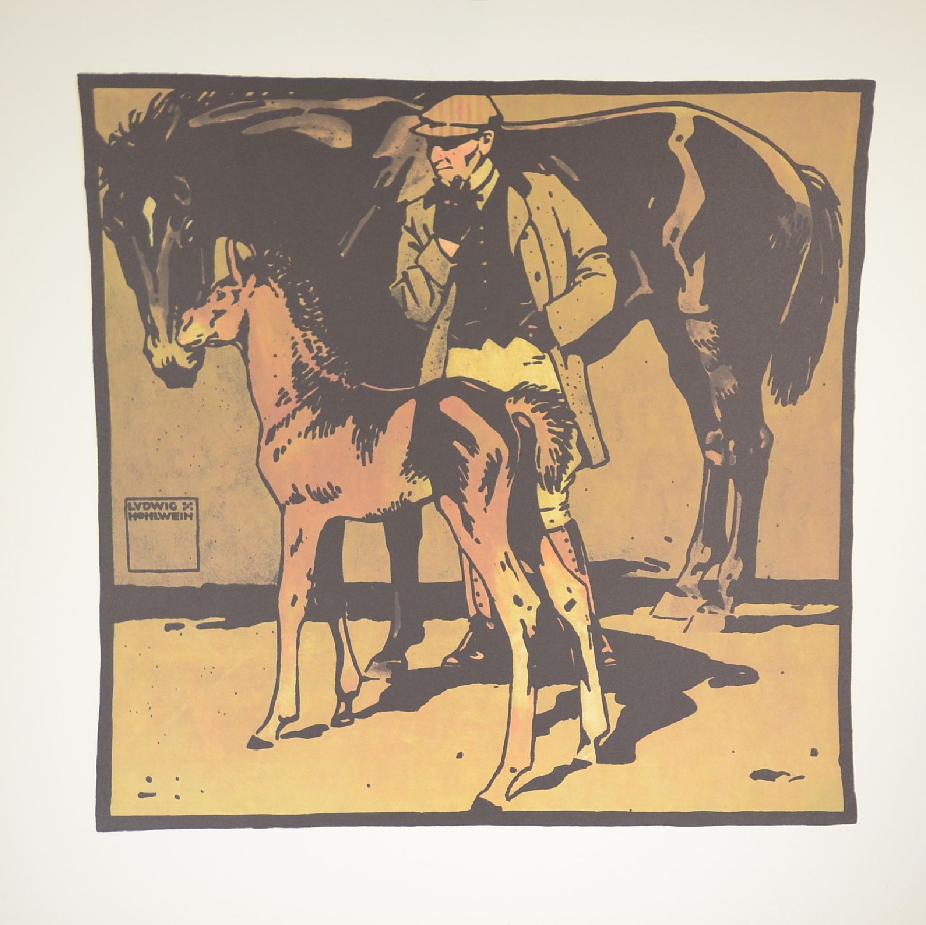 Detail m: Ludwig Hohlwein, 1874-1949,, Turf, 12 Farblithographien als späterer Druck der Serie von 1909, Blattgr. je ca. 50x50cm