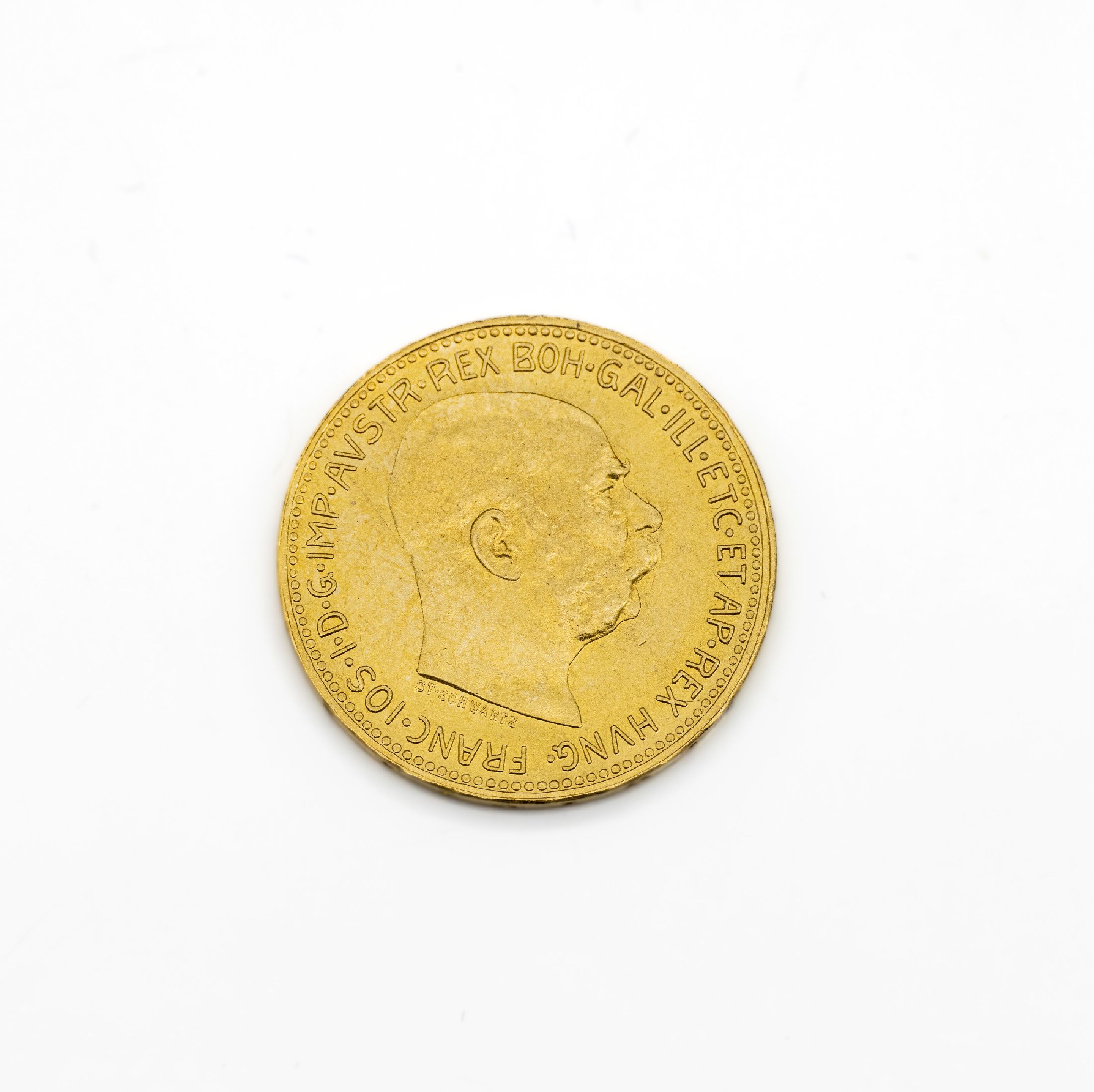 Goldmünze, 20 Kronen, Österreich-Ungarn, 1915, Franz Joseph I., XX CORONAE MDCCCCXV, offizielle Nachprägung