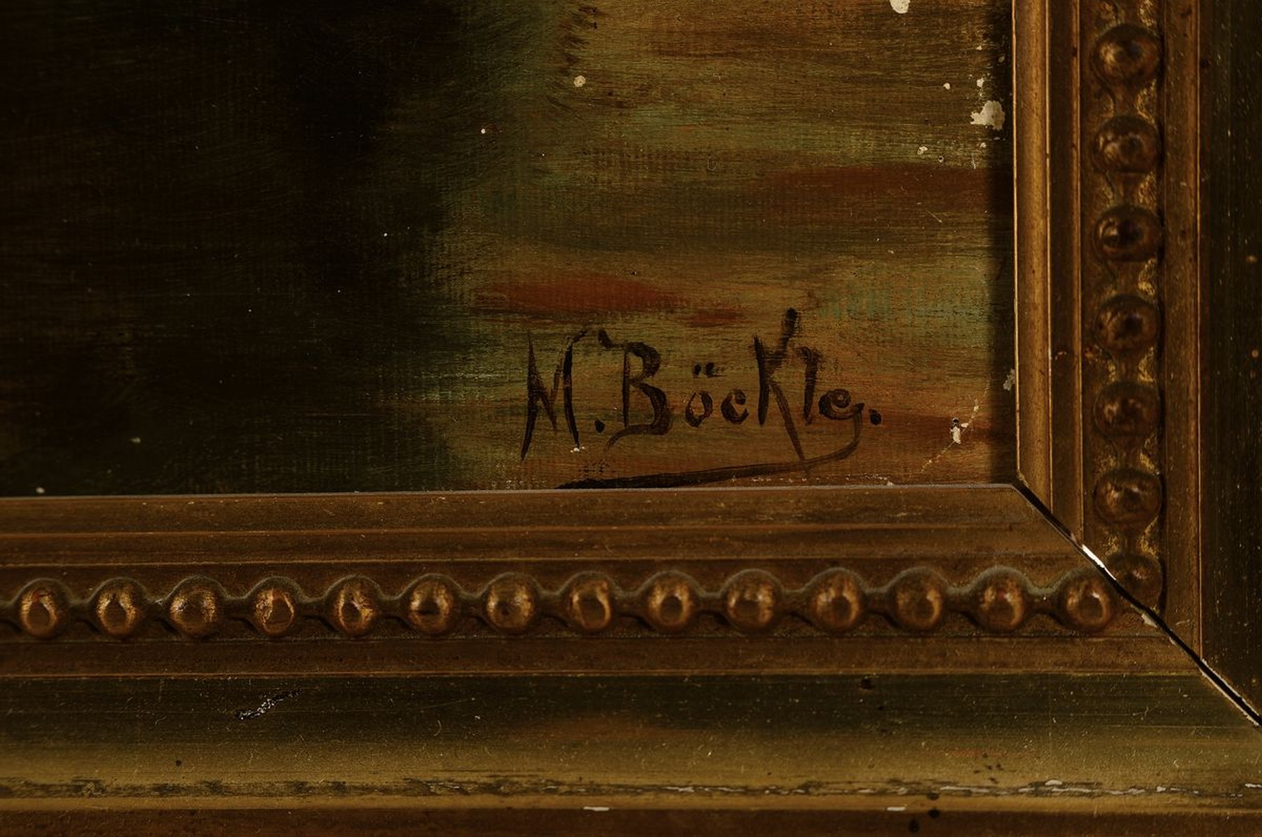 Detail a: M. Böckler, Kopist des 20.Jh., nach Arnold Böcklins Leipziger Toteninsel (1886), Aufgriff der morbiden Atmosphäre der Toteninsel, interpretative ...