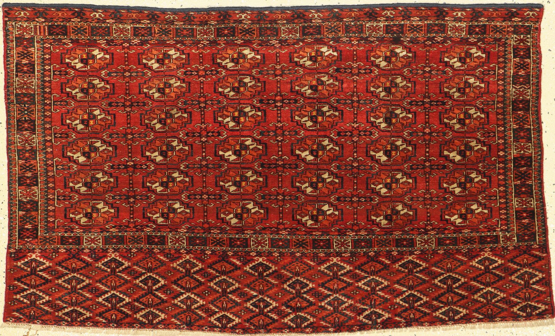 Tekke Djowal antik, Turkmenistan, um 1900, Wolle auf Wolle, ca. 123 x 72 cm, EHZ: 2-3