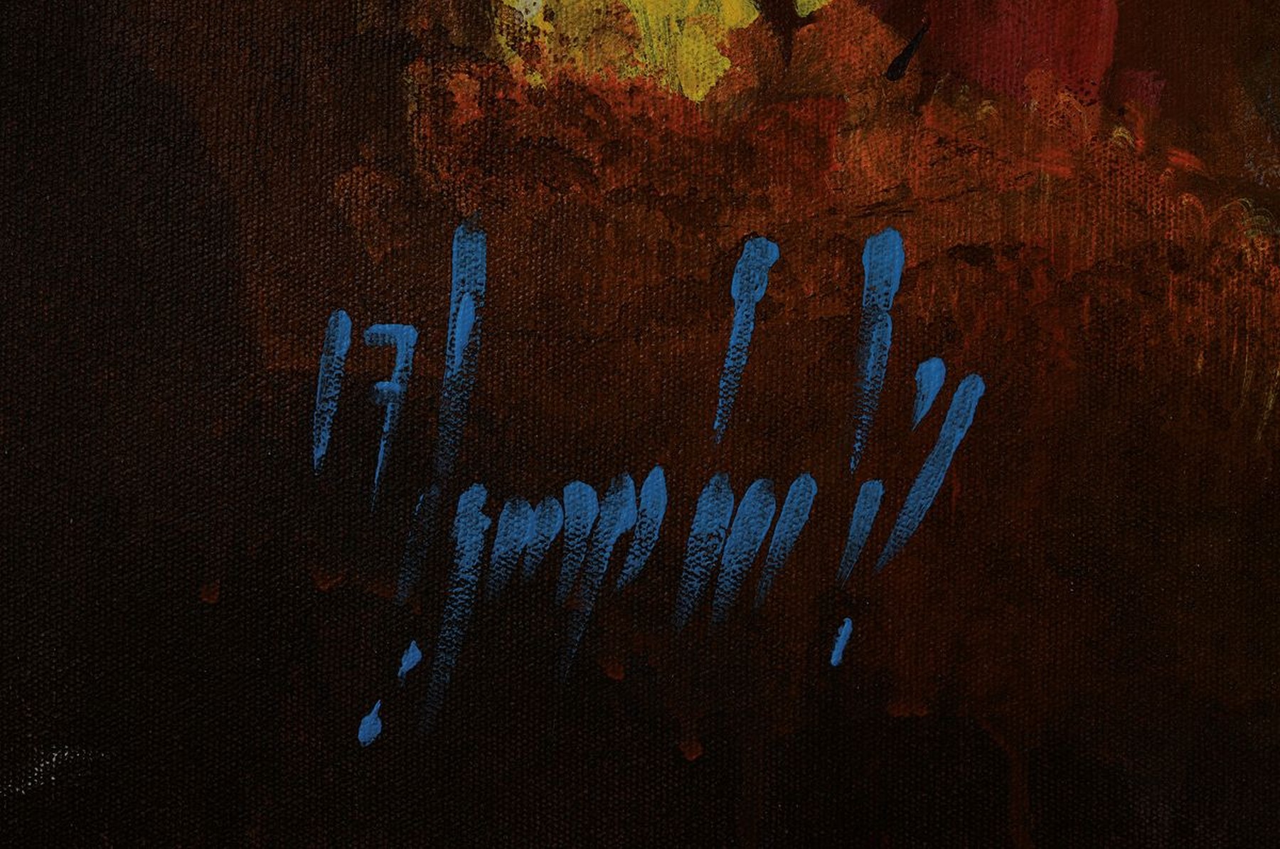 Detail a: Abbas Al-Mosawi, geb. 1952, Acryl/Lwd, Szene auf einem arabischen Markt (Souk), handsign., dat. 2018, ca. 145x145cm, der Künstler Abbas ...