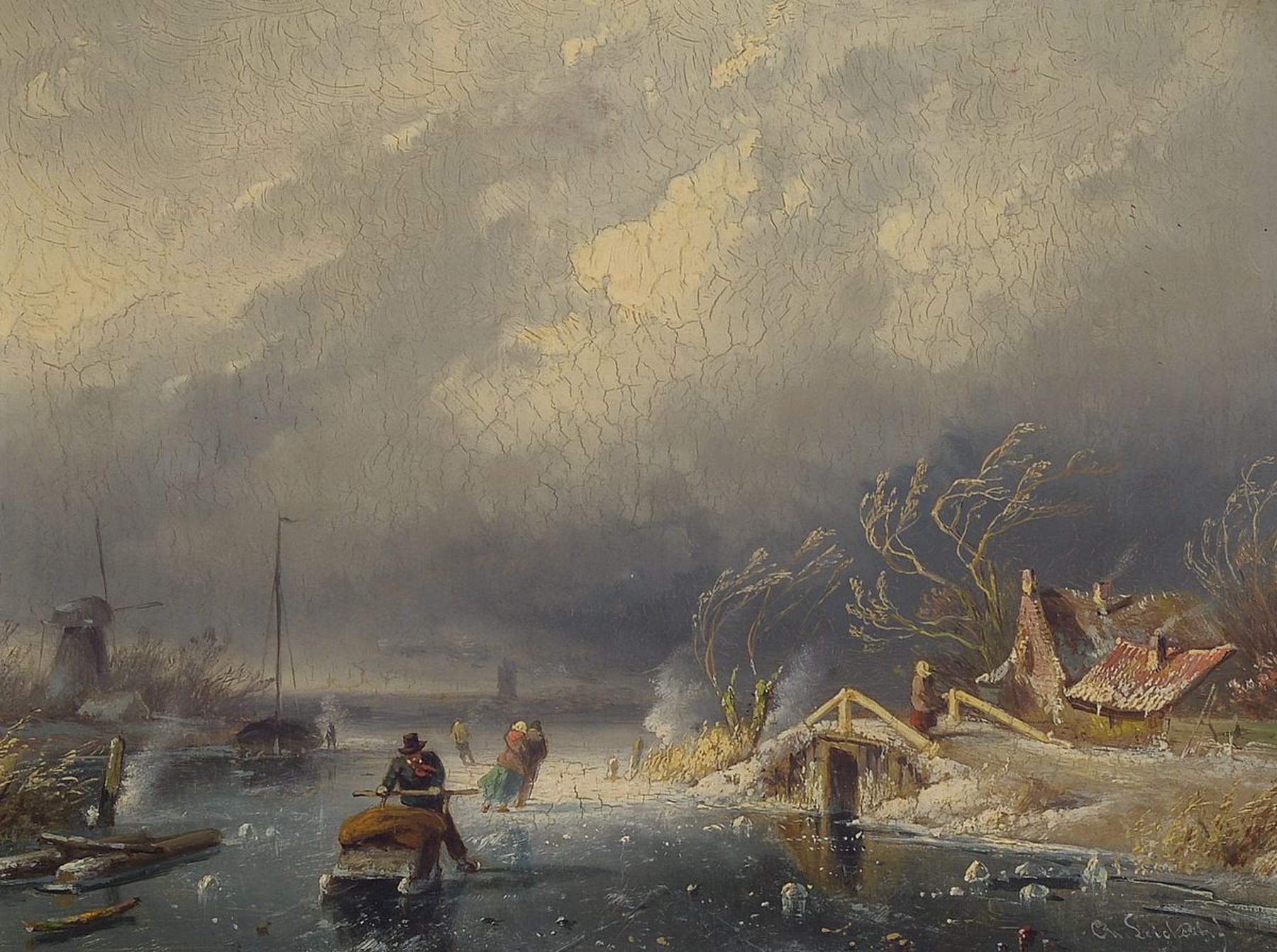 Charles Henri Joseph Leickert, 1816 Brüssel - 1907 Mainz, Schüler von Andreas Schelhout (1787-1870), lebte und wirkte zwischen 1841 und 1883 in Den ...