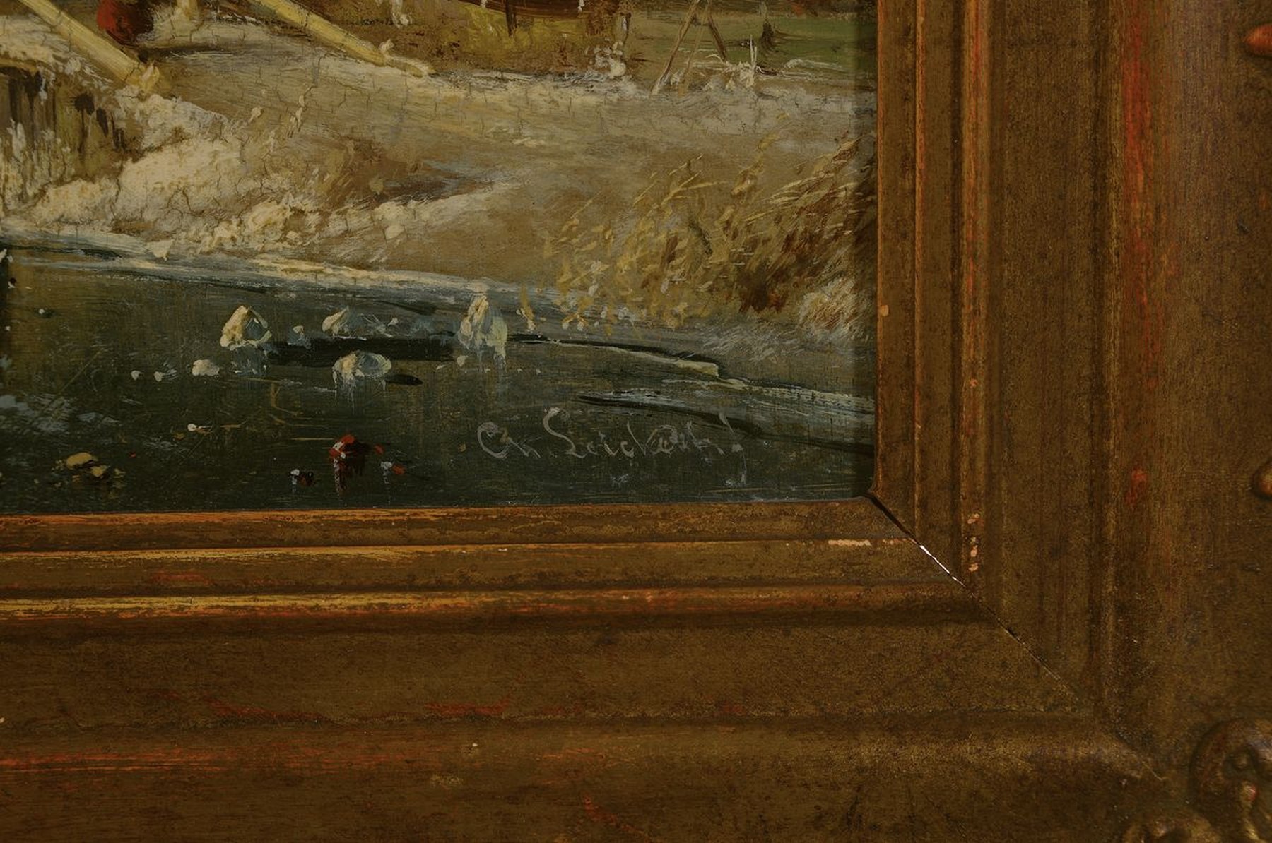 Detail a: Charles Henri Joseph Leickert, 1816 Brüssel - 1907 Mainz, Schüler von Andreas Schelhout (1787-1870), lebte und wirkte zwischen 1841 und 1883 in Den ...