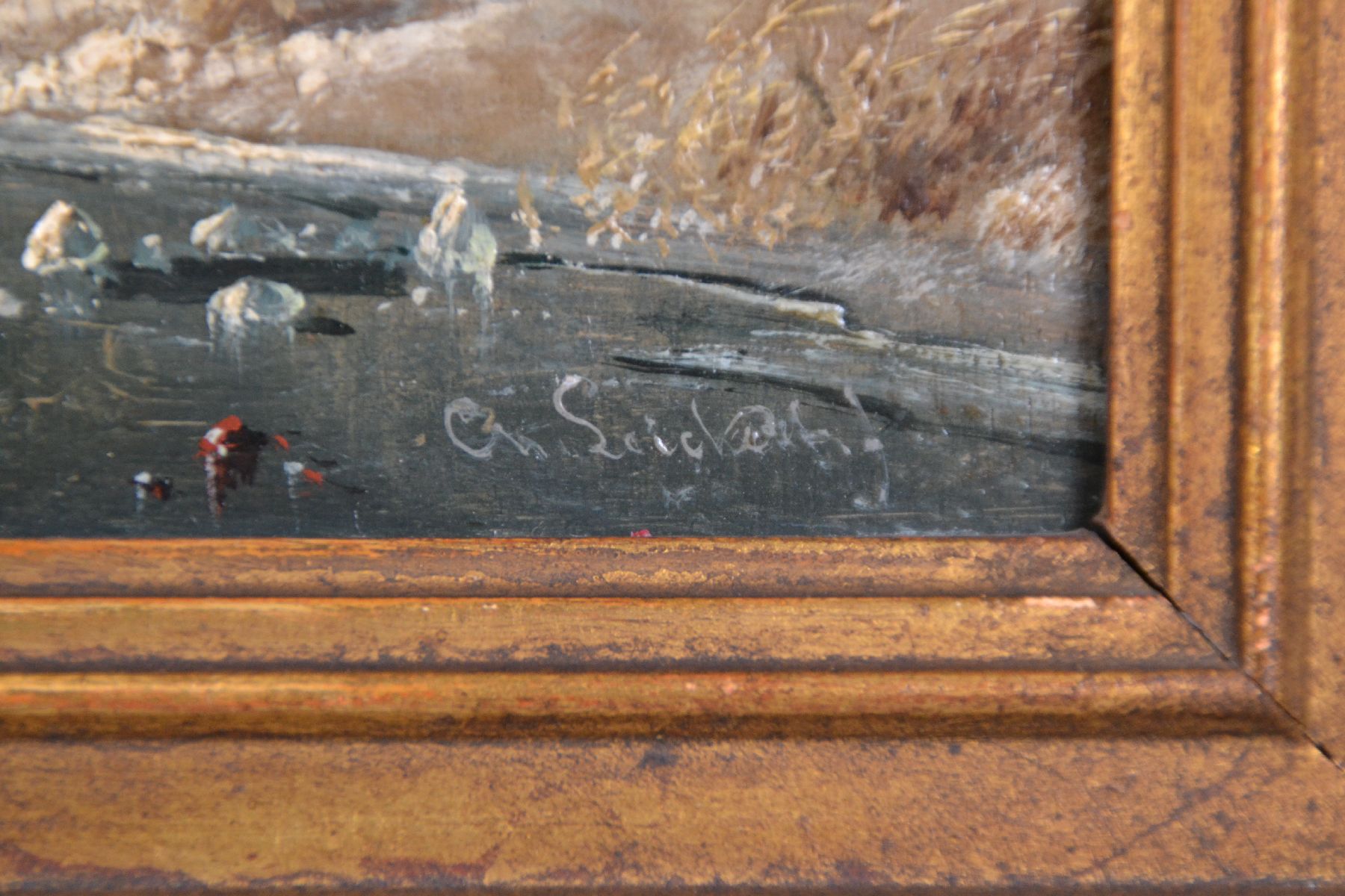Detail g: Charles Henri Joseph Leickert, 1816 Brüssel - 1907 Mainz, Schüler von Andreas Schelhout (1787-1870), lebte und wirkte zwischen 1841 und 1883 in Den ...