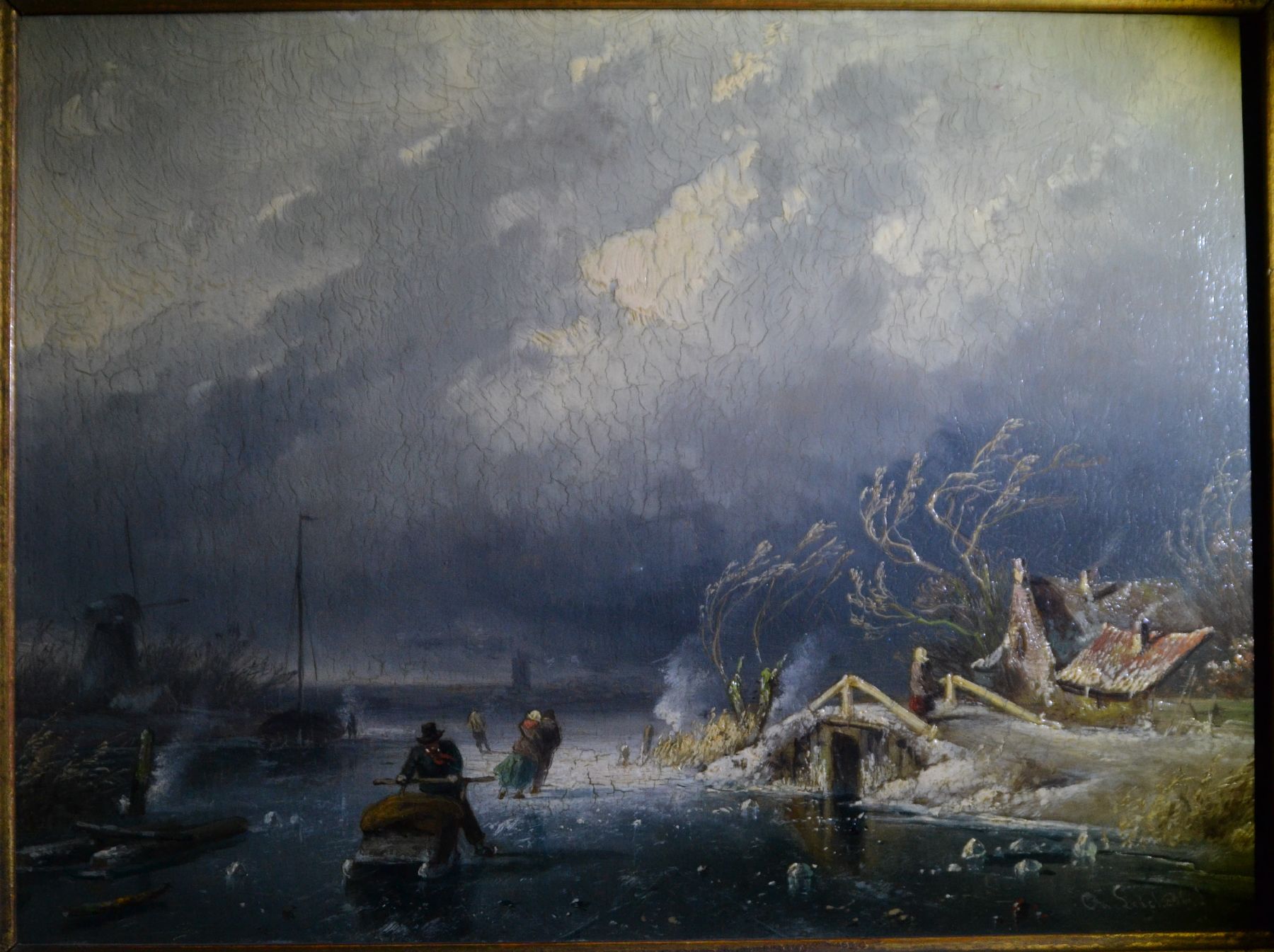 Detail i: Charles Henri Joseph Leickert, 1816 Brüssel - 1907 Mainz, Schüler von Andreas Schelhout (1787-1870), lebte und wirkte zwischen 1841 und 1883 in Den ...