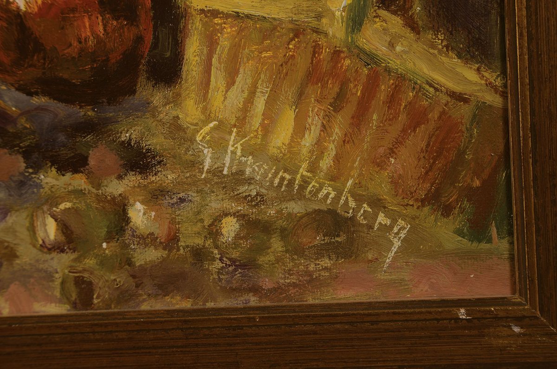 Detail a: Gerrit Kwintenberg, 1914-1975, Dankdag voor het gewas (Danke für die Ernte), rückseitig so betitelt, Bauern beim Dankgebet bei der Kartoffelernte, ...