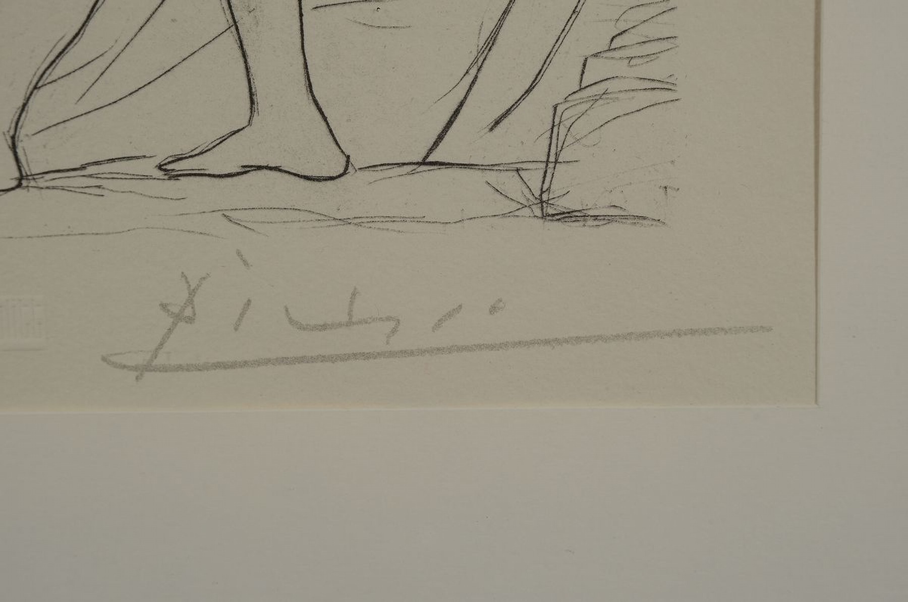 Detail a: Pablo Picasso, 1881-1973, Radierung aus der Neuauflage der Suite Vollard: Blinder Minotaurus von einem Mädchen geführt, rechts unten signiert, ...