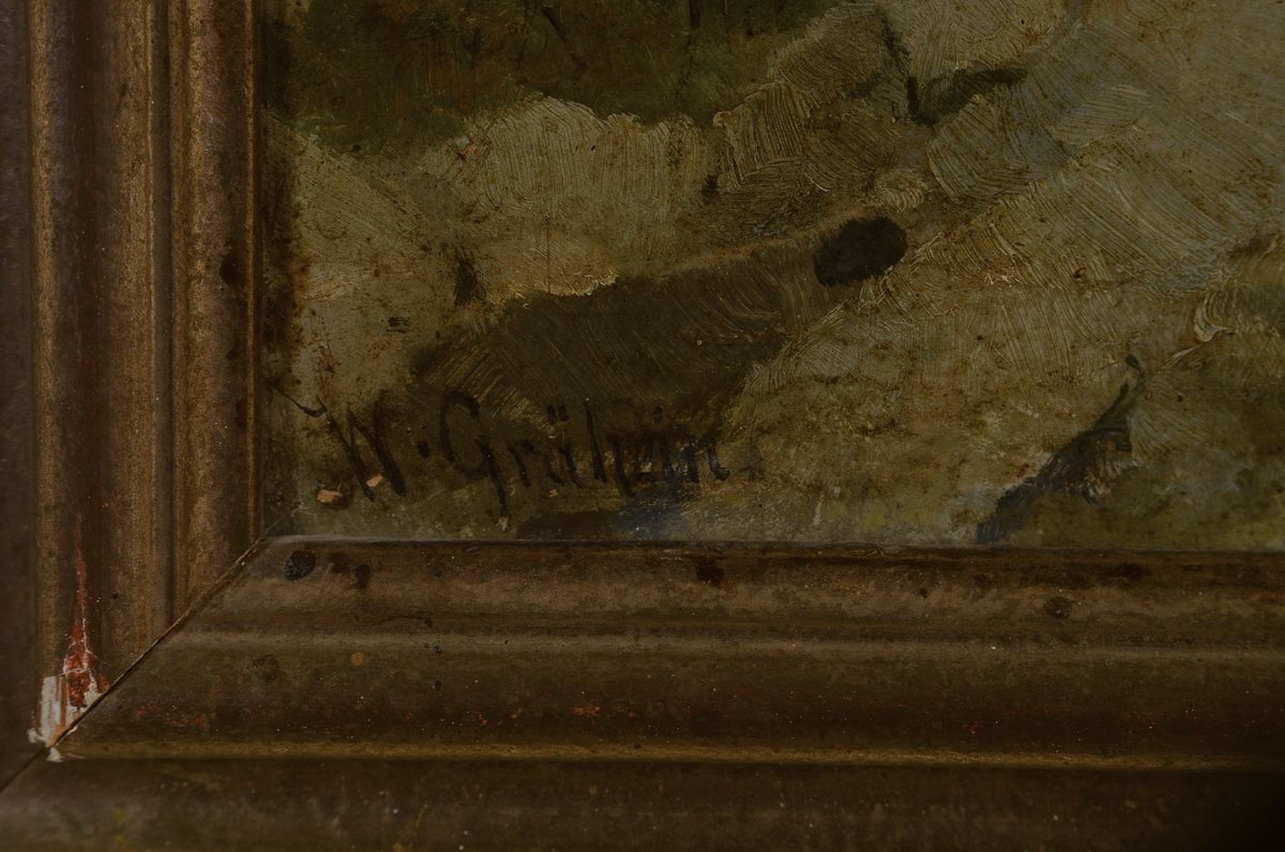 Detail c: Wilhelm Gräbhein, 1859 Bienstädt bei Gotha-1930 München, Studium an der Akademie München bei Löfftz und Liezen-Meyer, stellte im Münchener ...