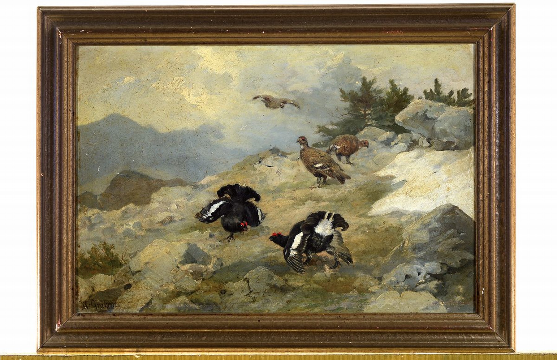Detail l: Wilhelm Gräbhein, 1859 Bienstädt bei Gotha-1930 München, Studium an der Akademie München bei Löfftz und Liezen-Meyer, stellte im Münchener ...