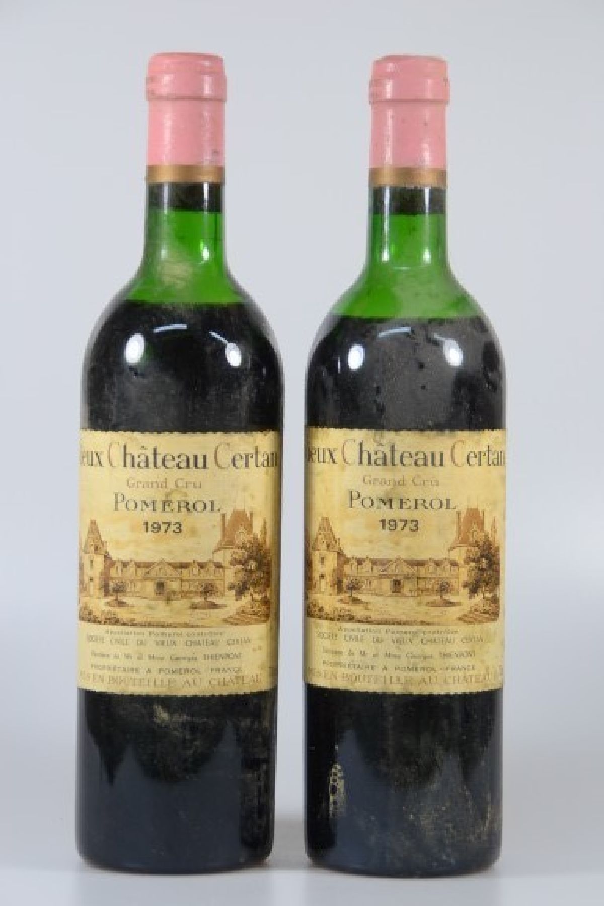 2 Flaschen, Vieux Chateau Certan, Grand Cru, Pomerol 1973, 73 cl
