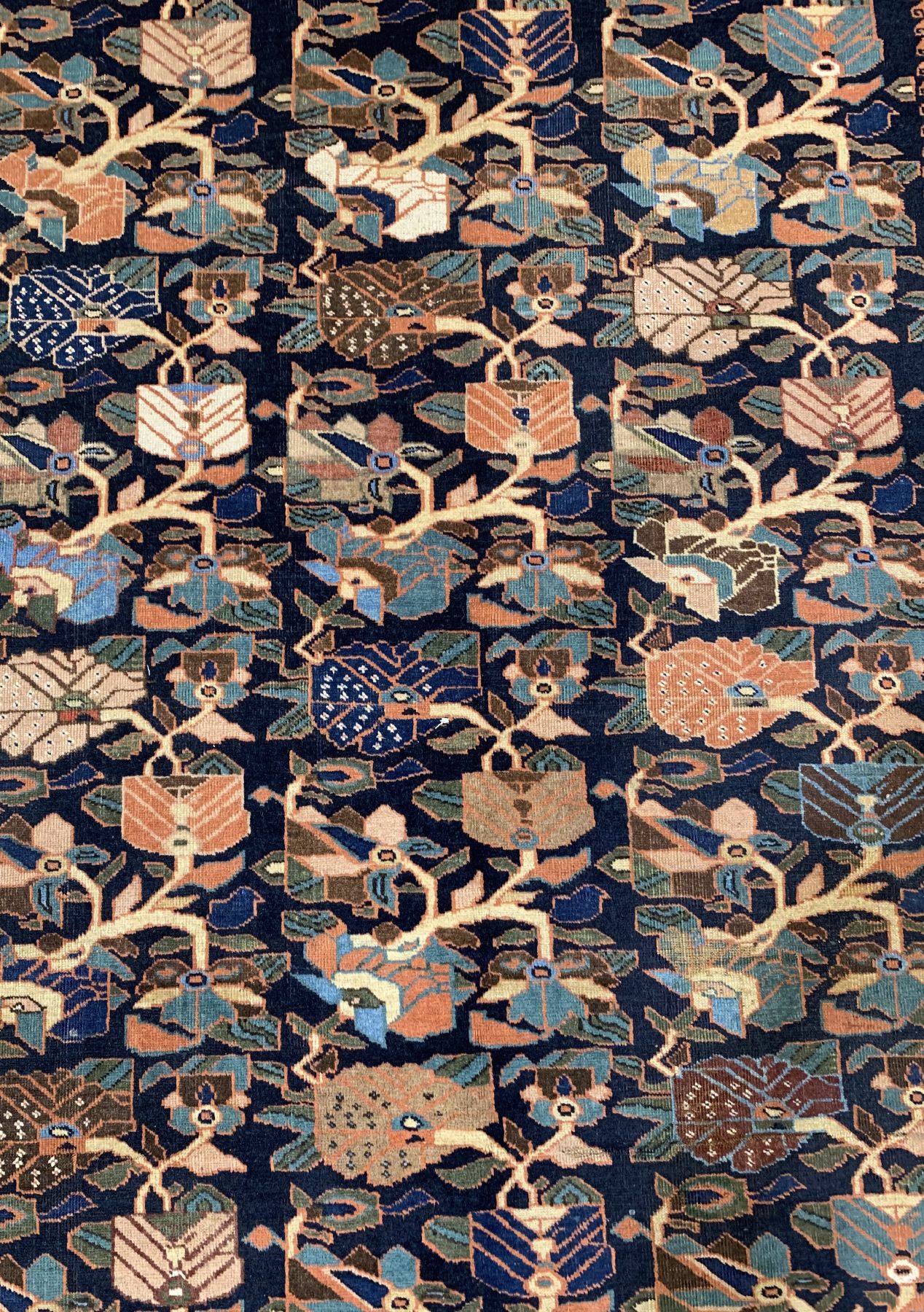 Detail a: Seltener antiker Bidjar, Persien, 19 Jhd, Wolle geknüpft auf Wolle, ca, 335 x 175 cm, EHZ:3(Altersbedingt guter Zustand).