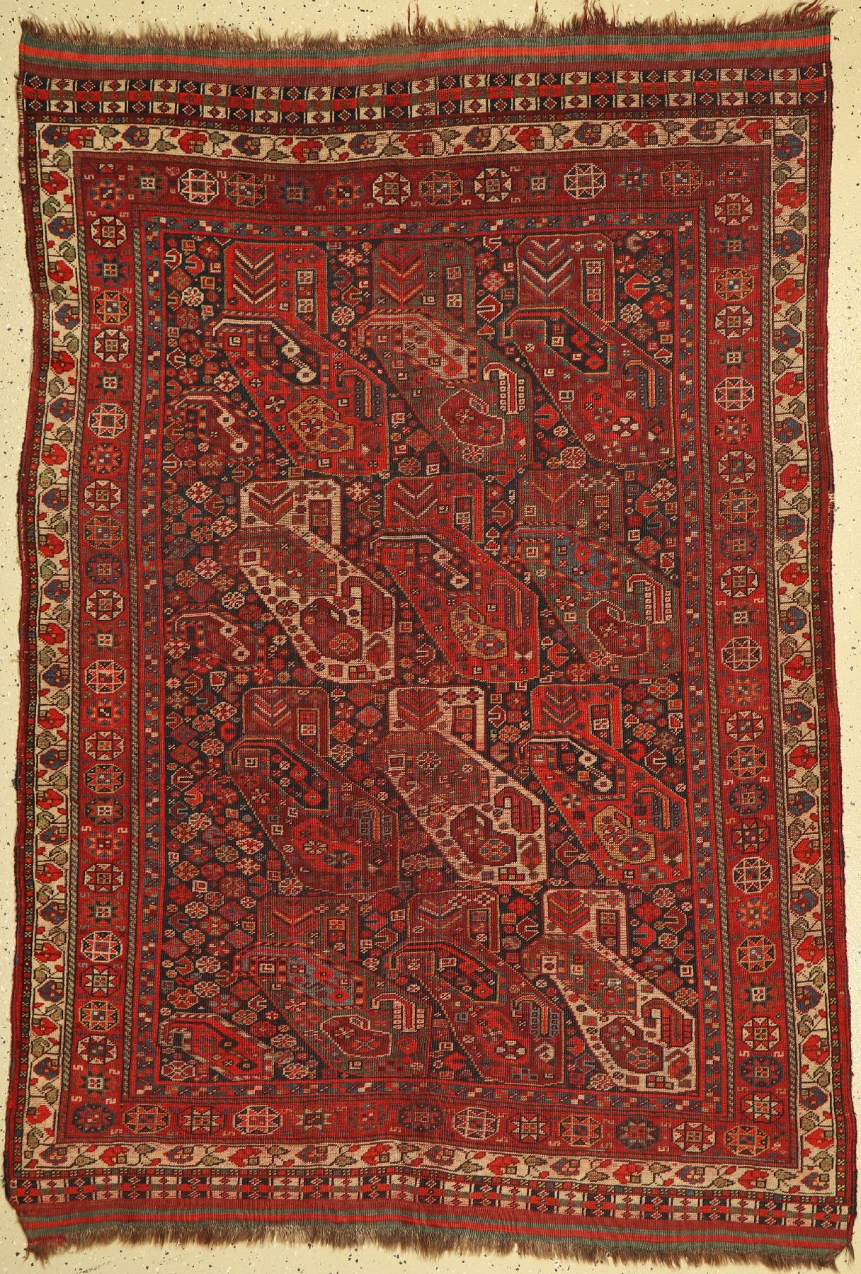 Khamseh antik, Persien, 19 Jhd, Wolle auf Wolle, ca. 193 x 137 cm, EHZ: 4