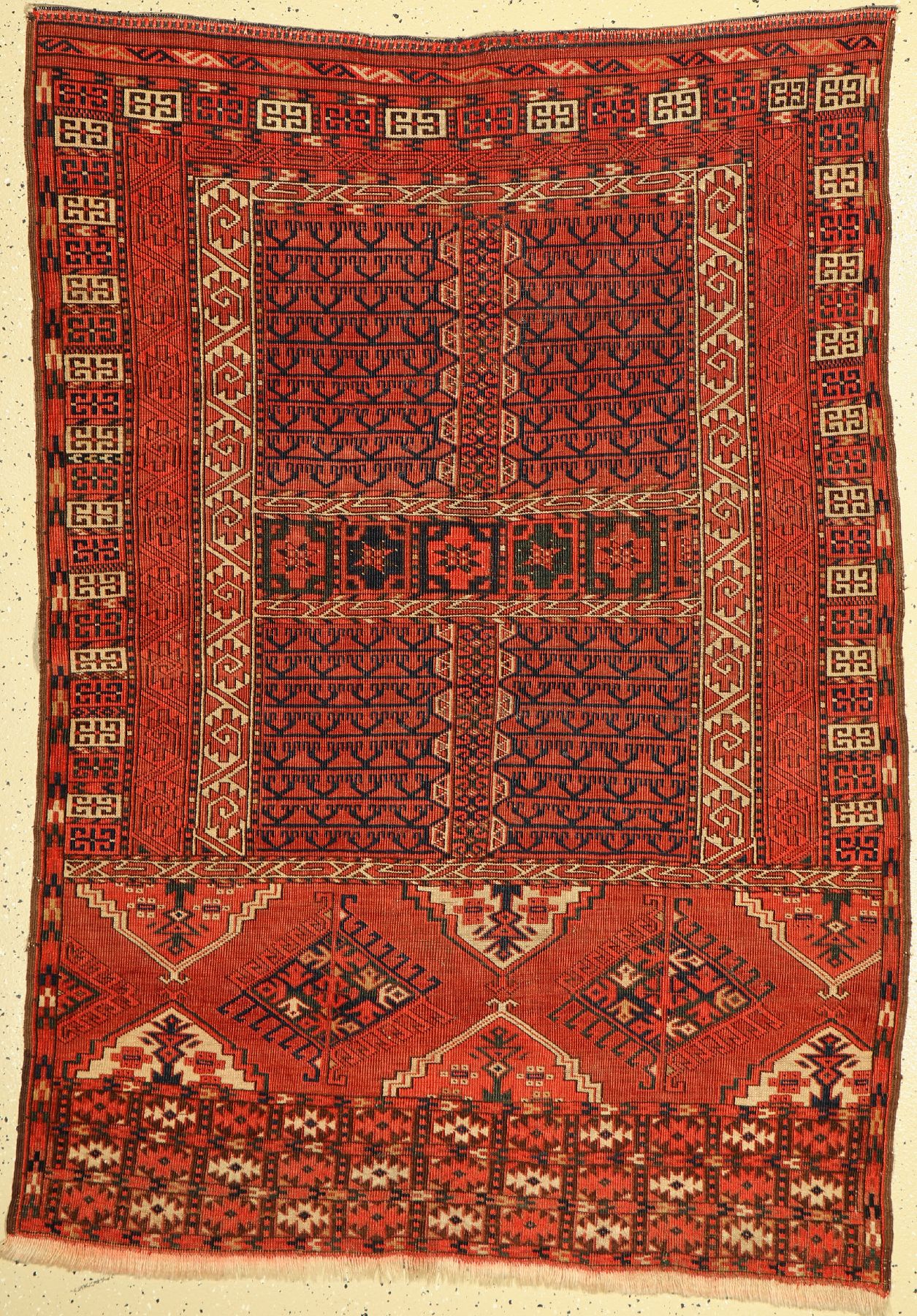 Tuchub-Basch Engsi antik, Turkmenistan, 19 Jhd, Wolle auf Wolle, ca. 170 x 122 cm, EHZ: 3