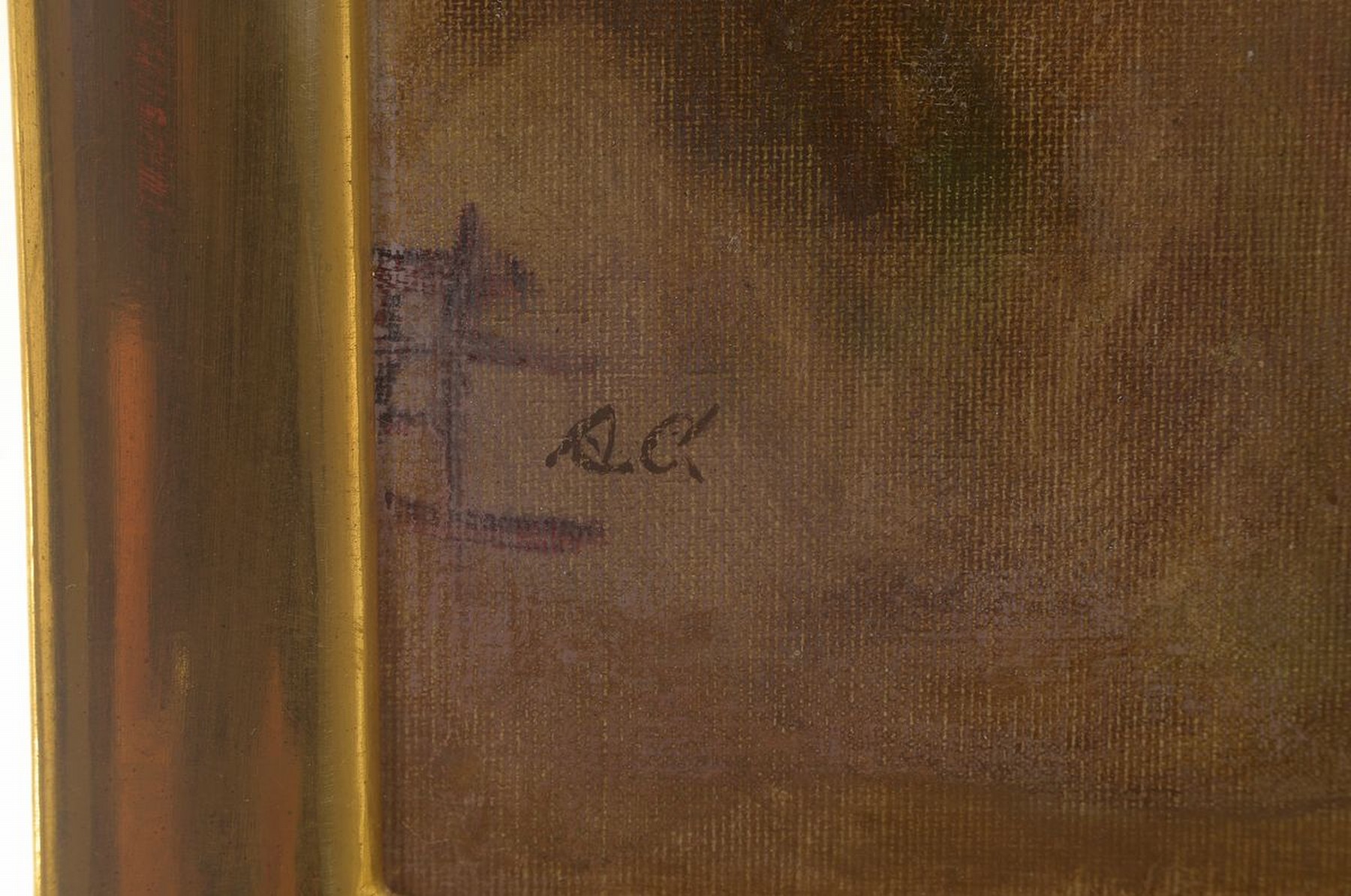 Detail a: August Croissant, 1870 Landau - 1941 Edenkoben, Studium an den Kunstgewerbeschulen Kaiserslautern und Nürnberg, Rosenranke, ostentativ malerische ...
