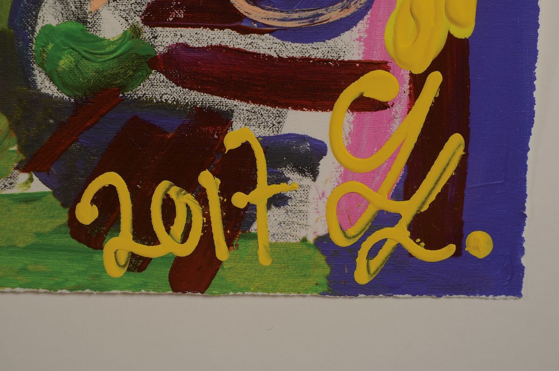 Detail a: Leon Löwentraut, geb. 1998 Kaiserslautern, Gender Equality, Pigmentdruck und Acryl auf Bütten von 2017, von Hand übermalt, signiert, num. e.a. ...