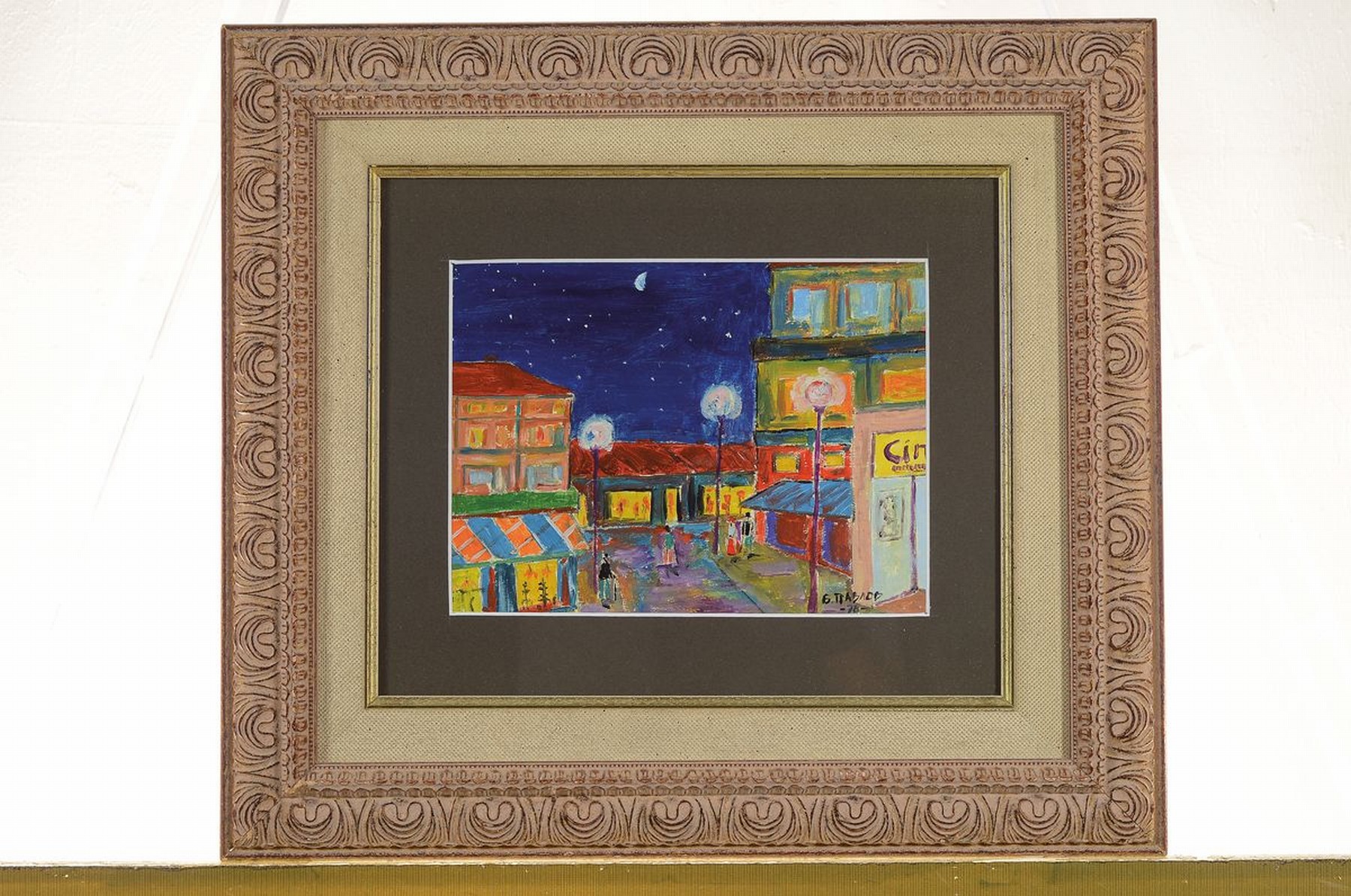 Detail k: Boris Pavlov, 1928-2005, Sternenklarer Himmel bei Bordeaux, Öl/Malkarton, signiert in kyrillischer Schrift, dat. 78, ca. 17x23cm, PP, u.Gl., R. ca. ...