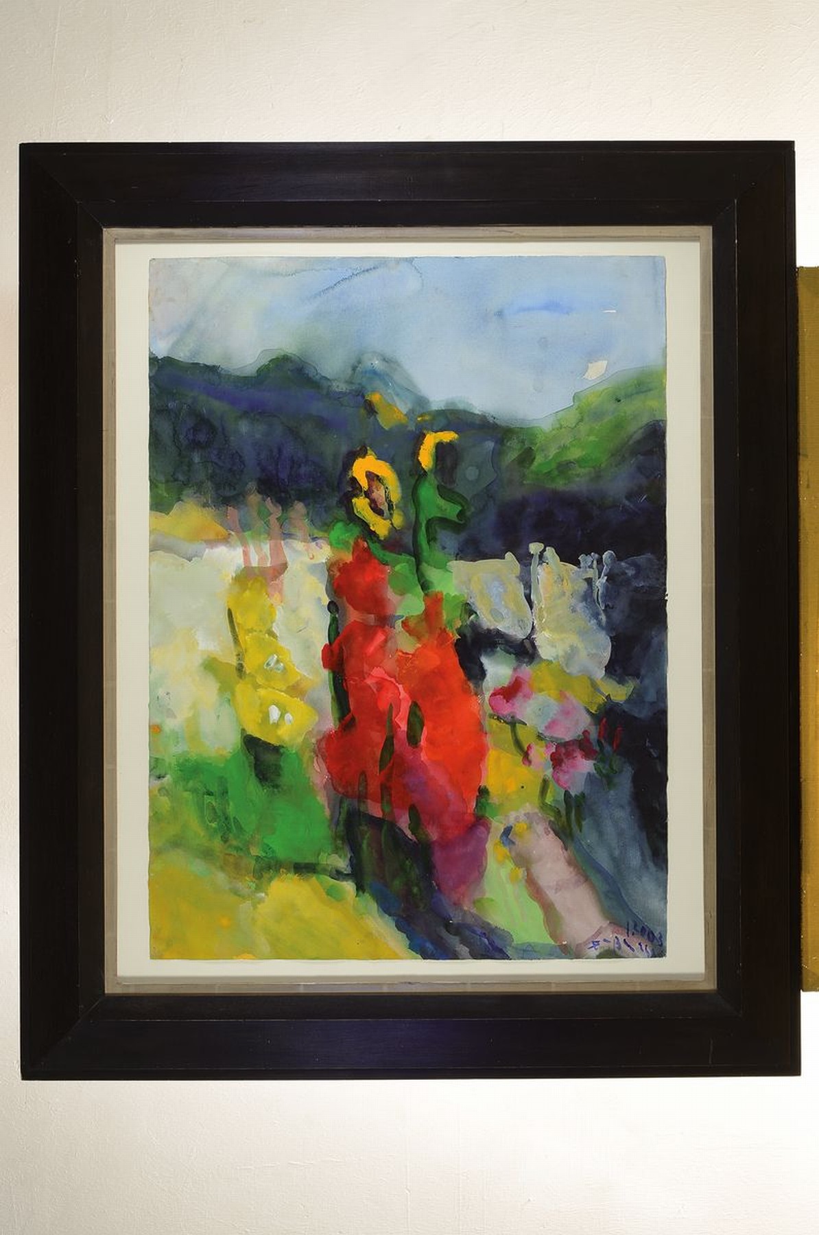 Detail k: Klaus Fußmann, geb. 1938 Velbert, Blumengarten 2003, Gouache und Aquarell, rechts unten signiert und dat., ca. 76x56cm, u.Gl., R. ca. 100x84cm