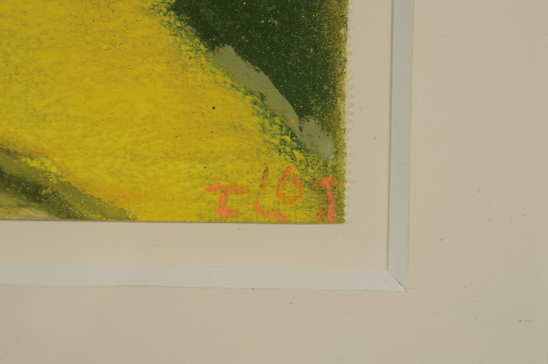Detail a: Klaus Fußmann, geb. 1938 Velbert, Raps mit rotem haus, Pastell auf Papier, rechts unten signiert und dat. 09, ca. 14.5x22cm, PP, u.Gl., R. ca. ...