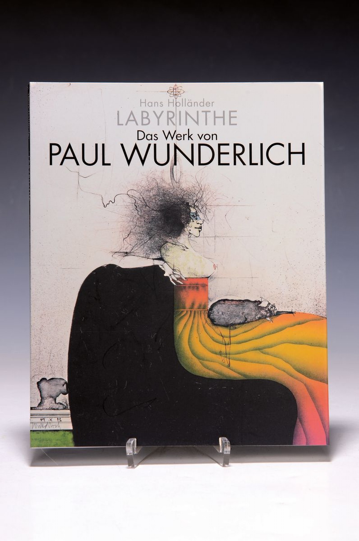 Paul Wunderlich, 1927-2010, Schneckenhaus, Bronzeskulptur, ca. 5x3cm, dazu Buchband Hans Holländer: Labyrinthe, das Werk von Paul Wunderlich