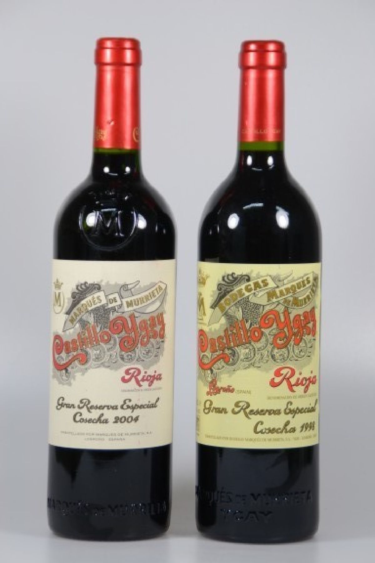 2 Flaschen Castillo Ygay Reserva Esp., 1998 und 2004, Gran Reserva Especial, jeweils 75cl, Füllstand high fill, selten im Angebot