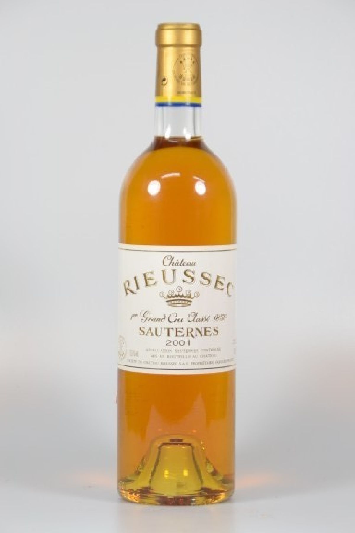 1 Flasche Chateau Rieussec, 2001, Premier Grand Cru Classe, Sauternes, Füllstand into neck, 75cl, selten im Angebot