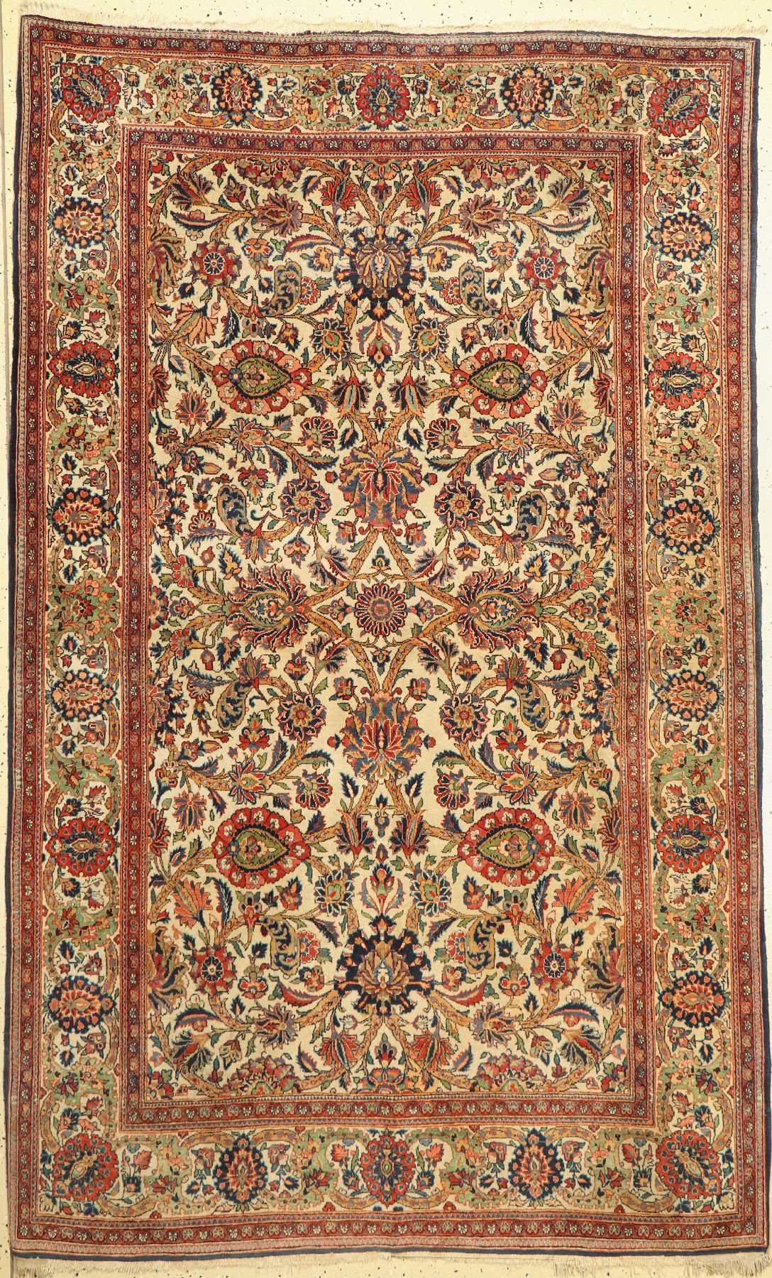 Keschan Kork alt, Persien, um 1940, Korkwolle, ca. 222 x 140 cm, EHZ: 2-3