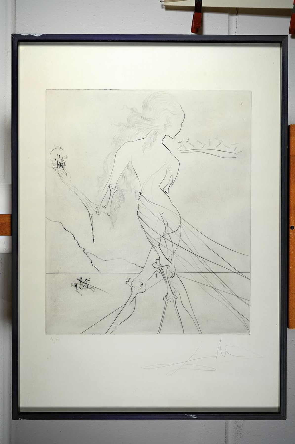 Detail k: Salvador Dali,1904-1989, "Hommage á Klimt", Original-Radierung, 1974, Druckformat 59 x 49.5 cm, auf 260 g Rives Bütten, num.93/300, ...