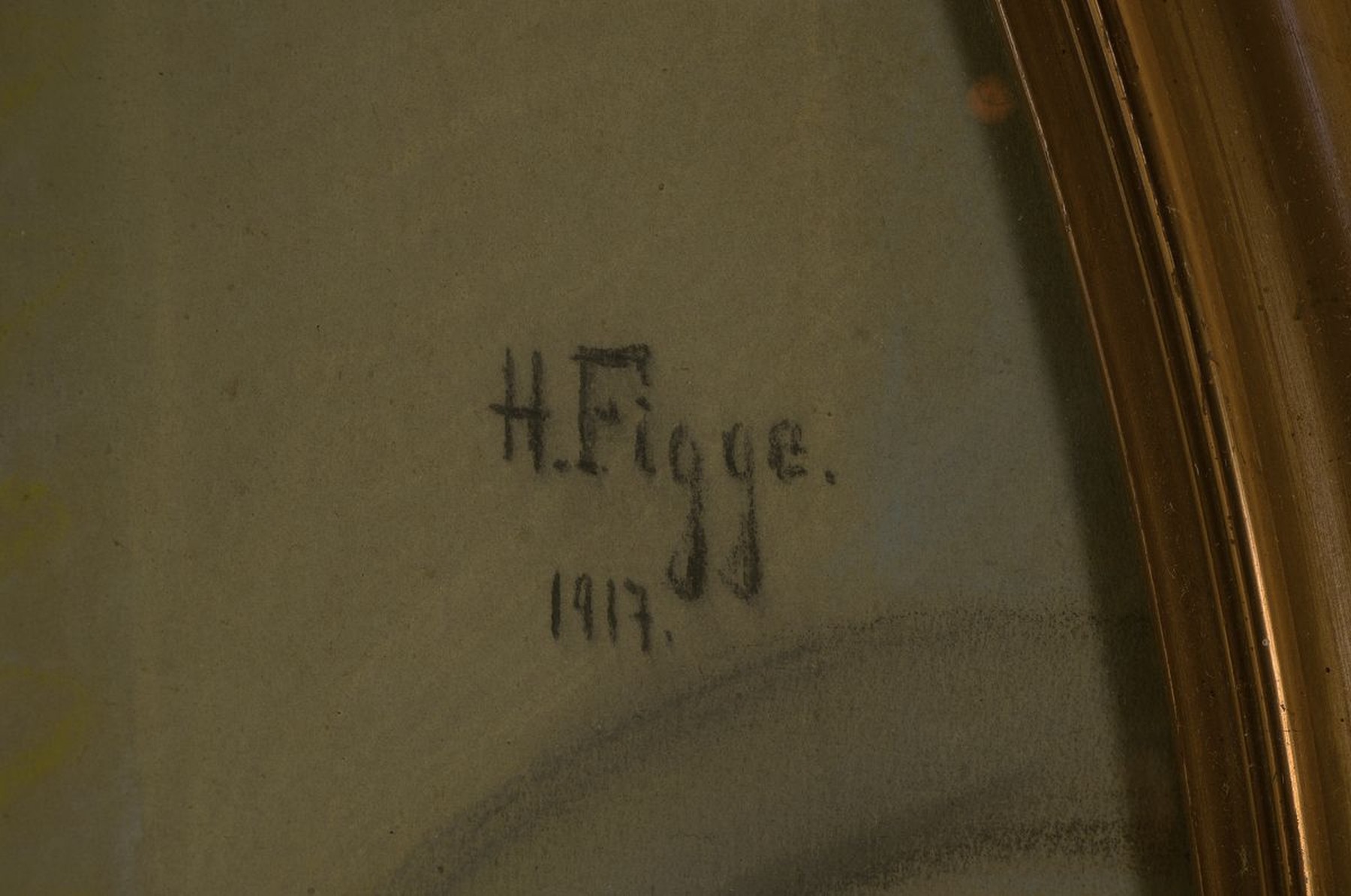 Detail a: Hugo Figge von Grabow, 1881 - 1956 Berlin, jungen Frau mit Blumen, Pastell auf Papier, sehr feine Stofflichkeit, transparente duftige Darstellung des ...